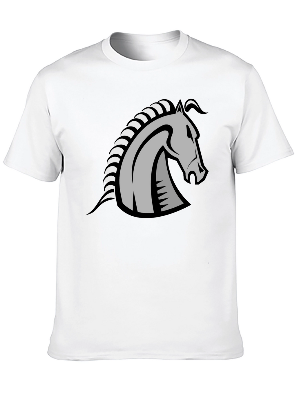 Knight Horse Graphic Tee - Stylish Black T-Shirt