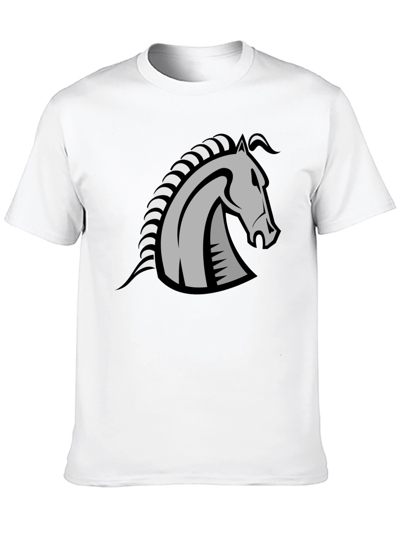 Knight Horse Graphic Tee - Stylish Black T-Shirt