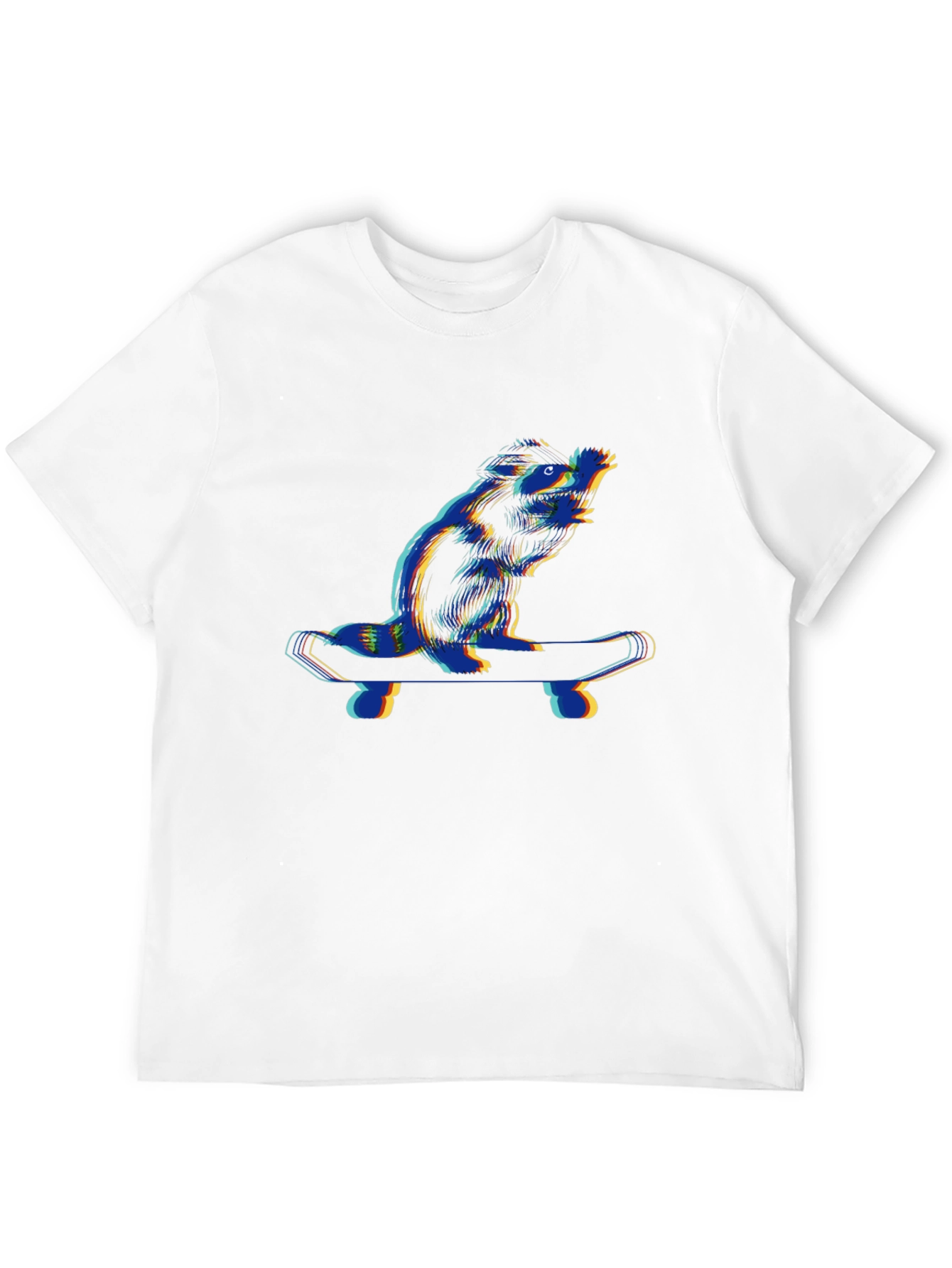 Cool Beaver Skateboarder Black T-Shirt