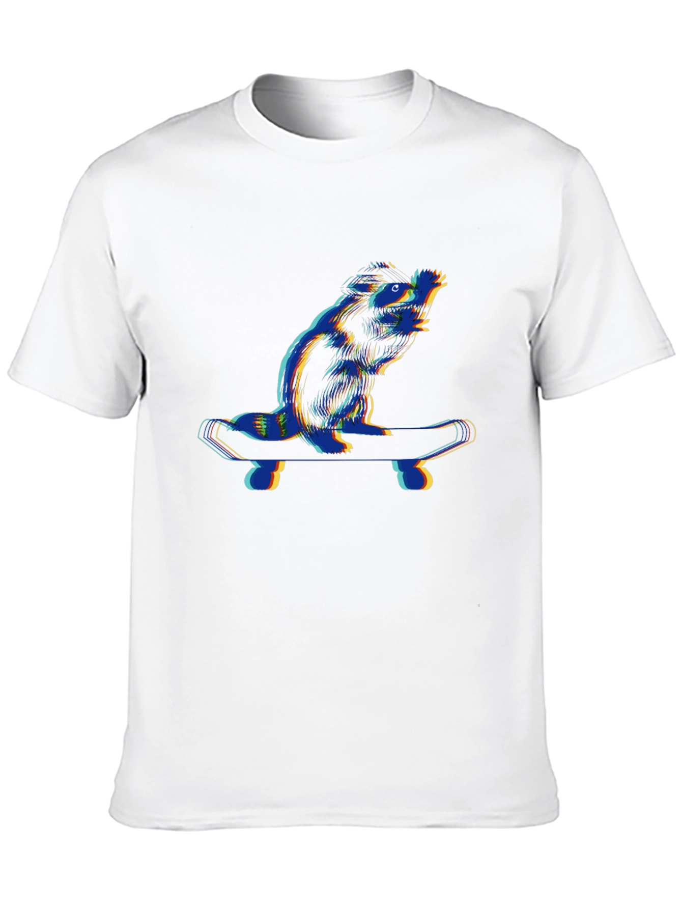 Cool Beaver Skateboarder Black T-Shirt