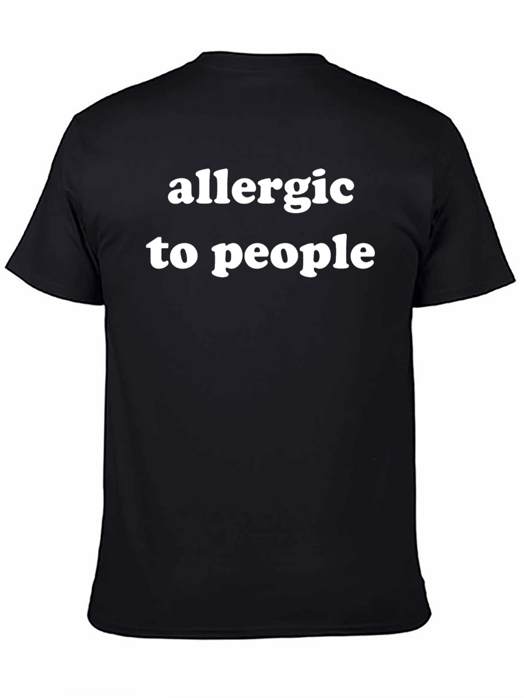Allergic to People Graphic T-Shirt - Black