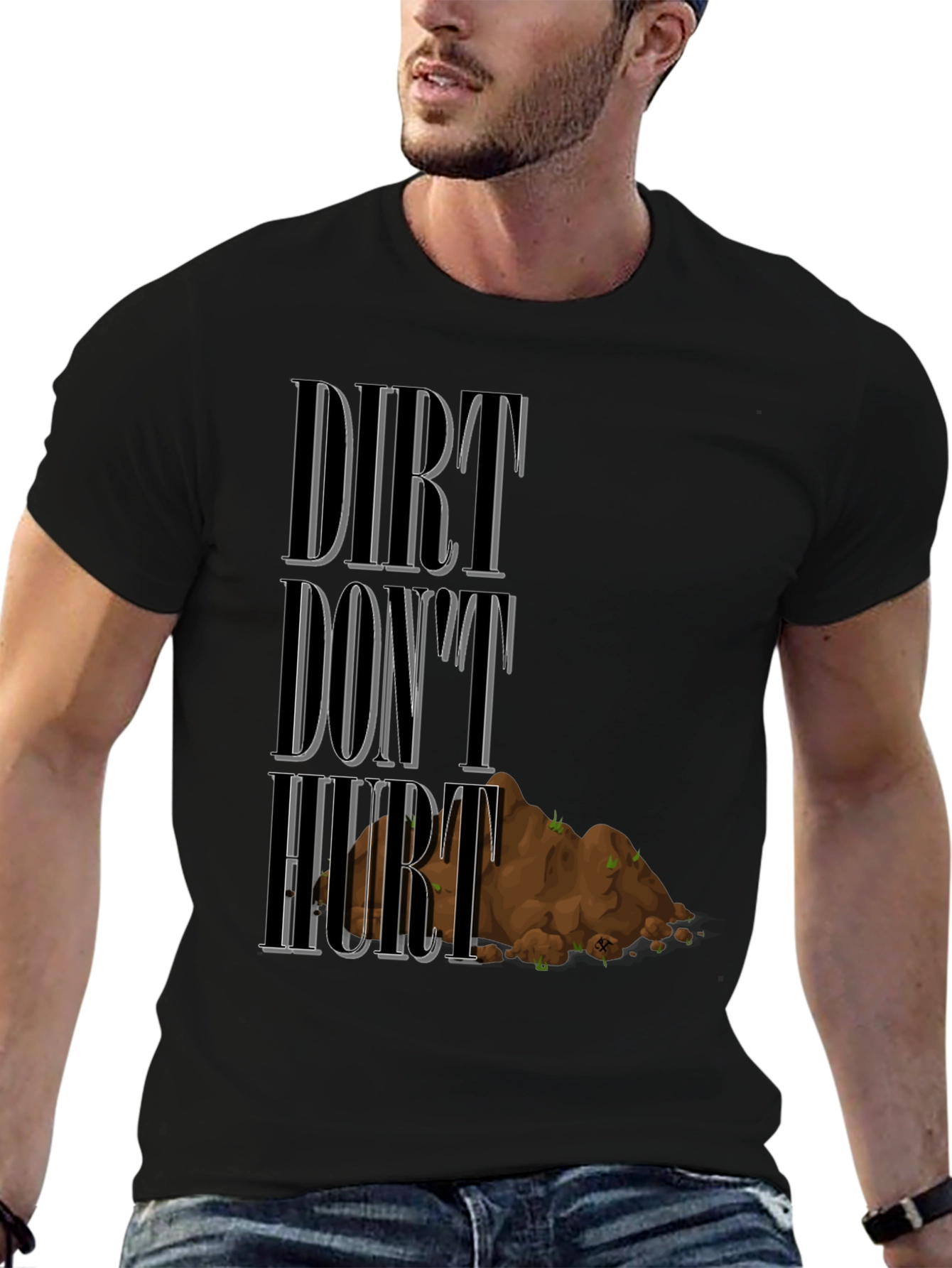 Dirt Dont Hurt Black Graphic Tee