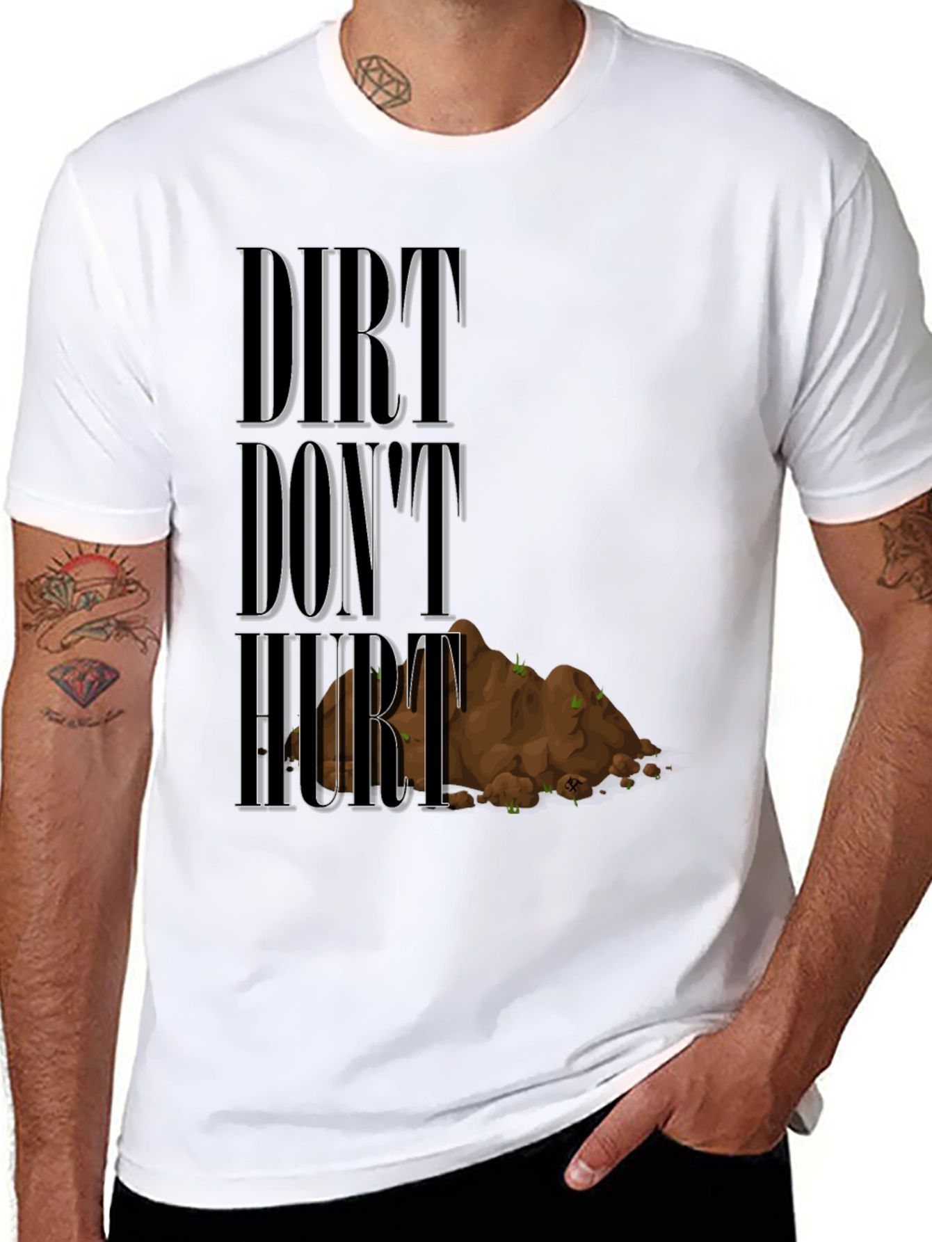 Dirt Dont Hurt Black Graphic Tee