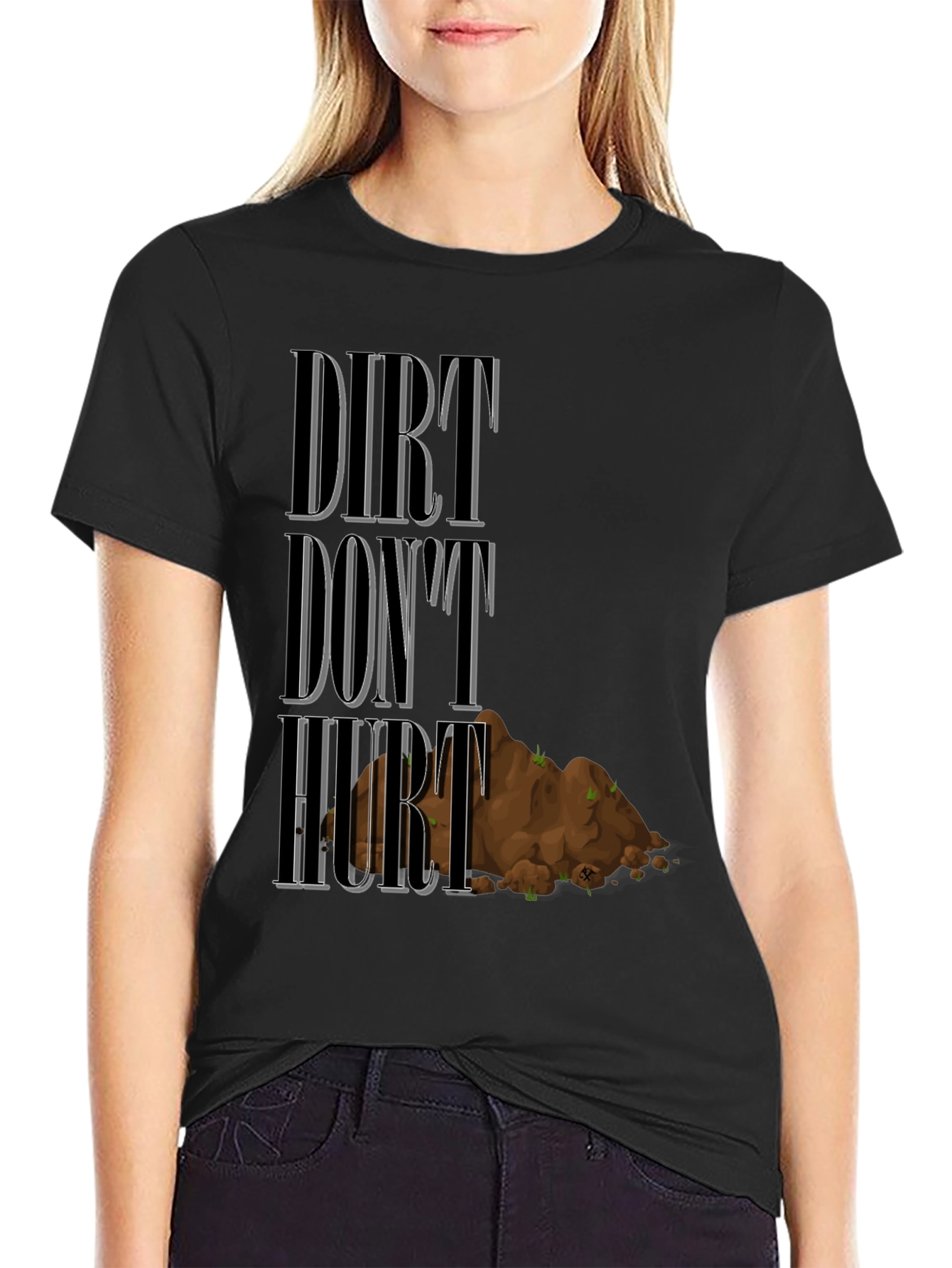 Dirt Dont Hurt Black Graphic Tee