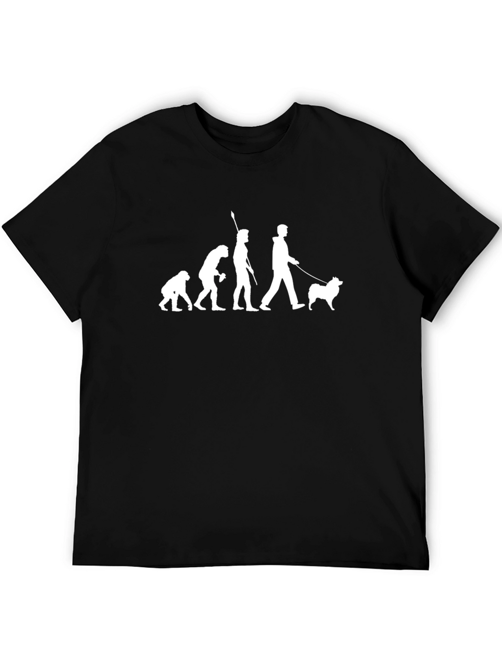 Evolution of Man & Dog T-Shirt - Black
