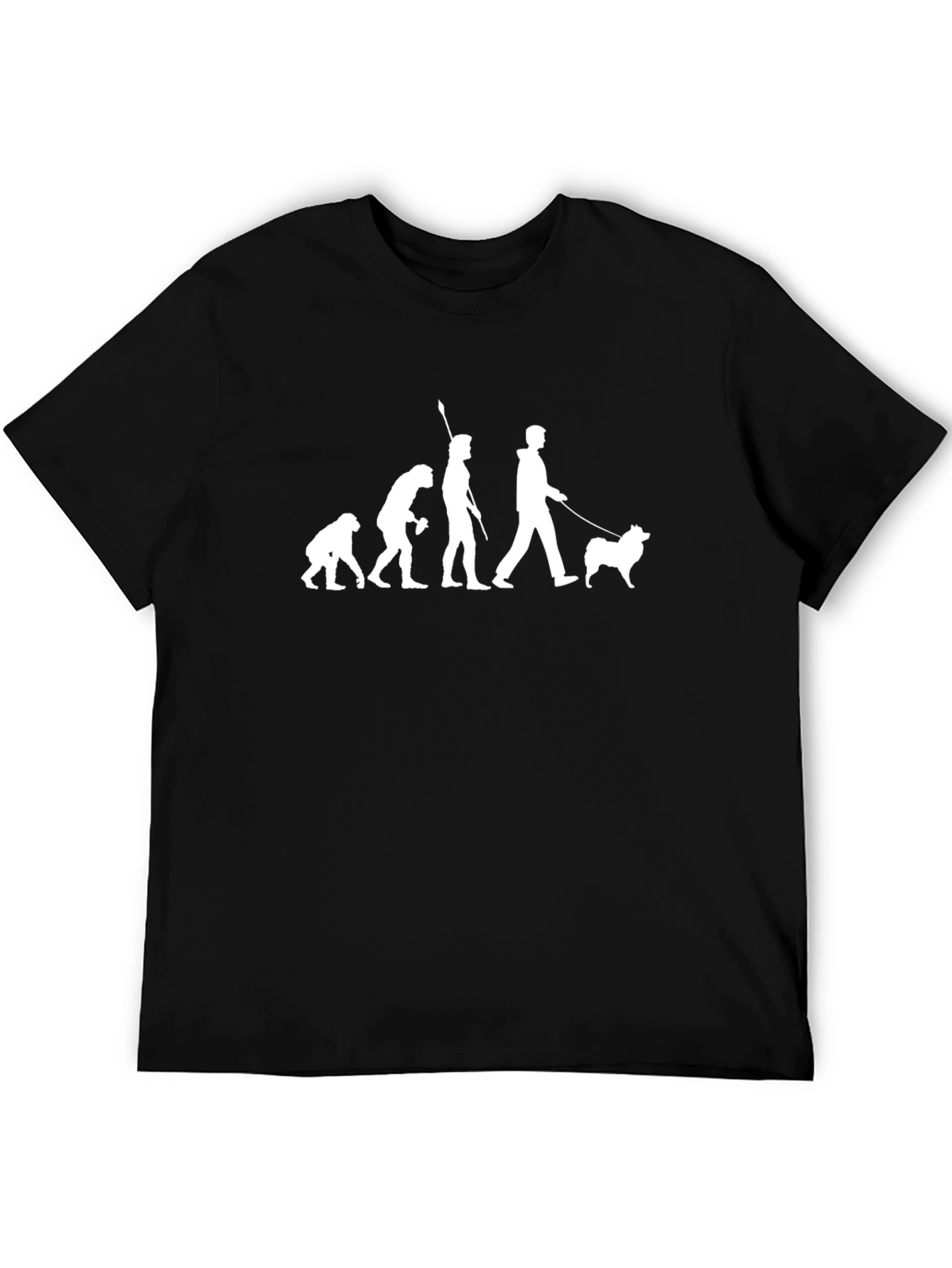 Evolution of Man & Dog T-Shirt - Black