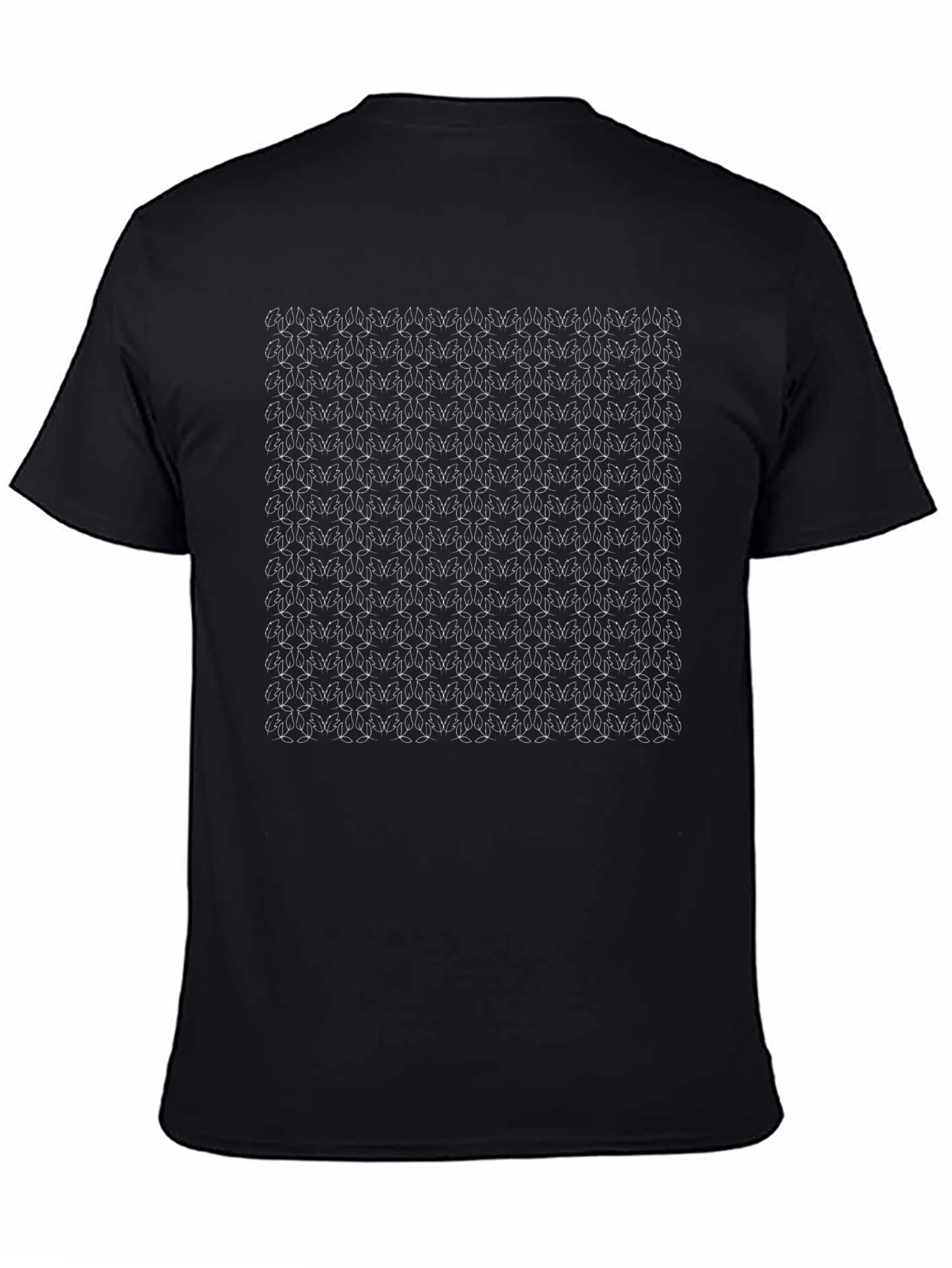 Abstract Geometric Pattern Black T-Shirt
