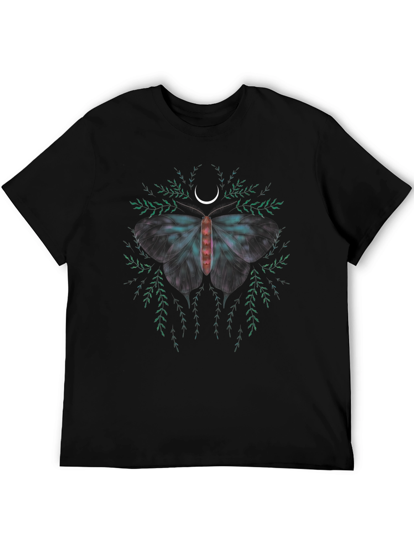 Moth & Moon Graphic Tee - Black