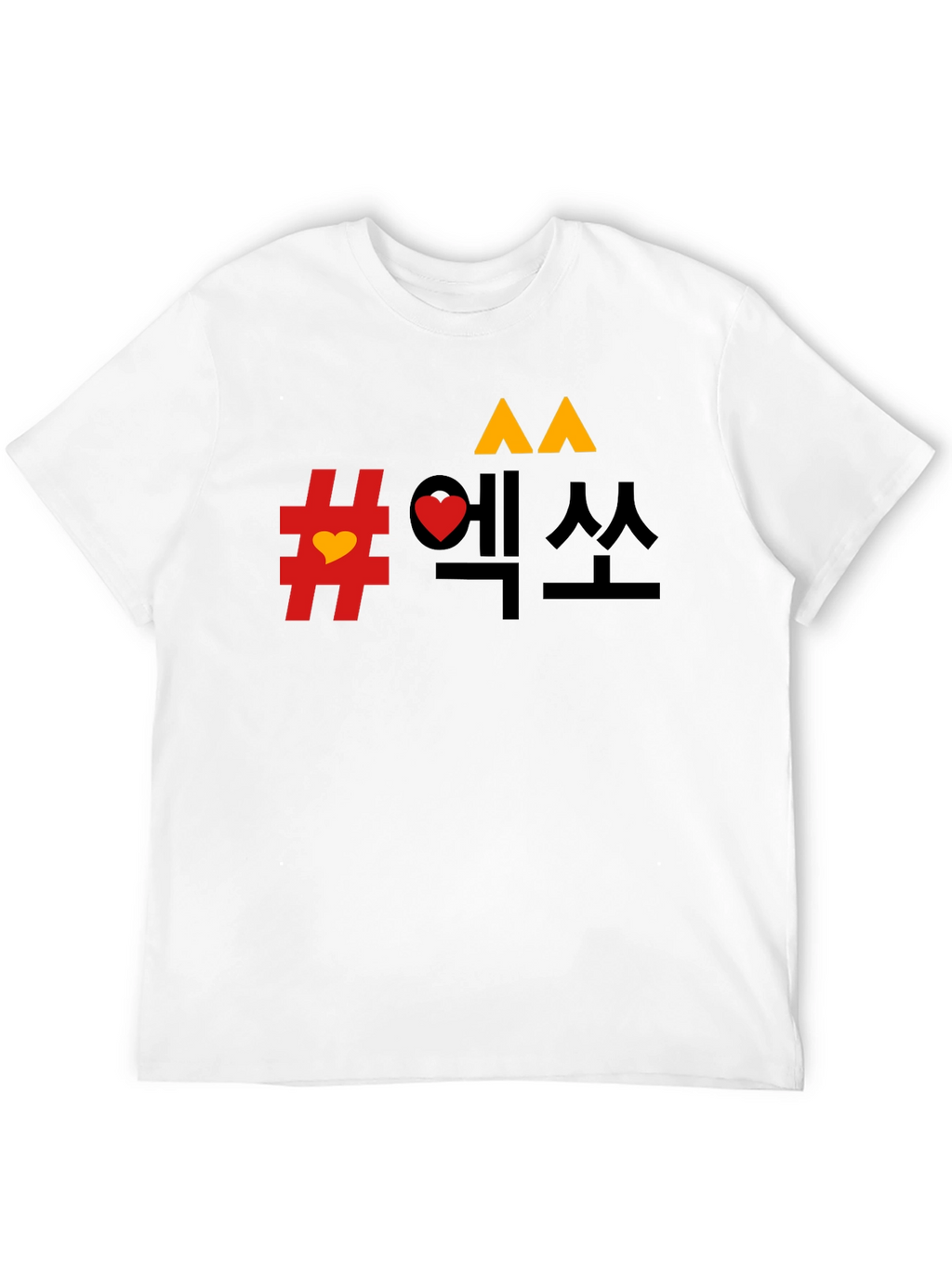 Mens Graphic Tee - Korean Design Black T-Shirt