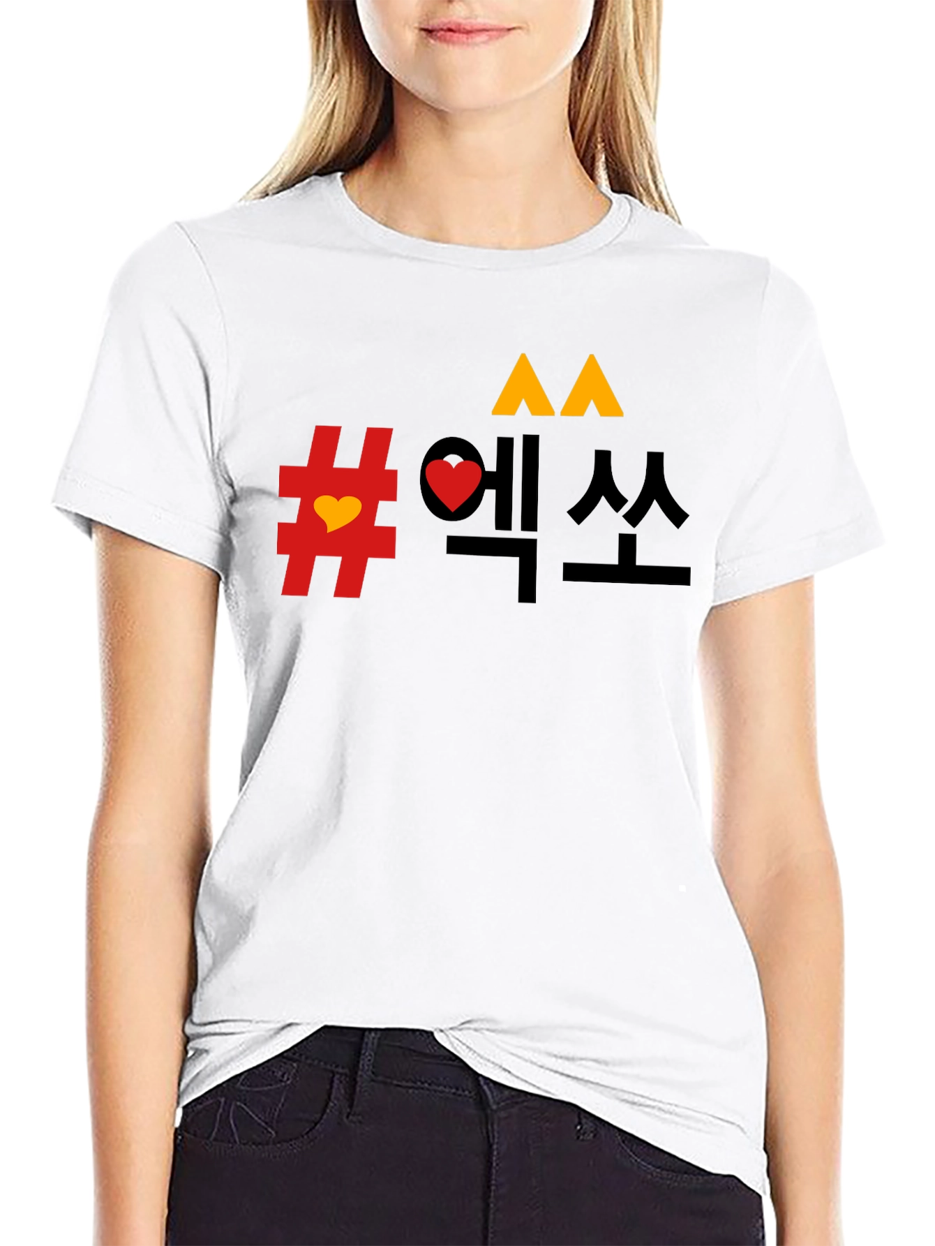 Mens Graphic Tee - Korean Design Black T-Shirt