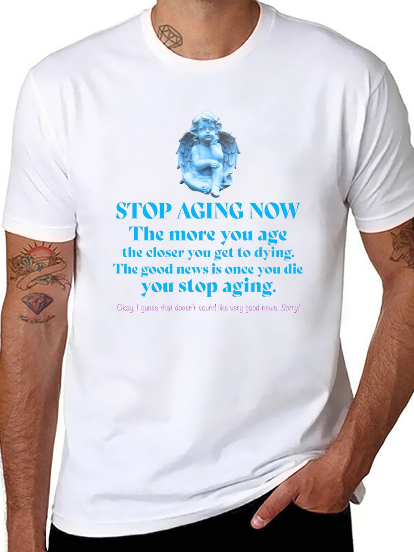 Stop Aging Now Funny T-Shirt