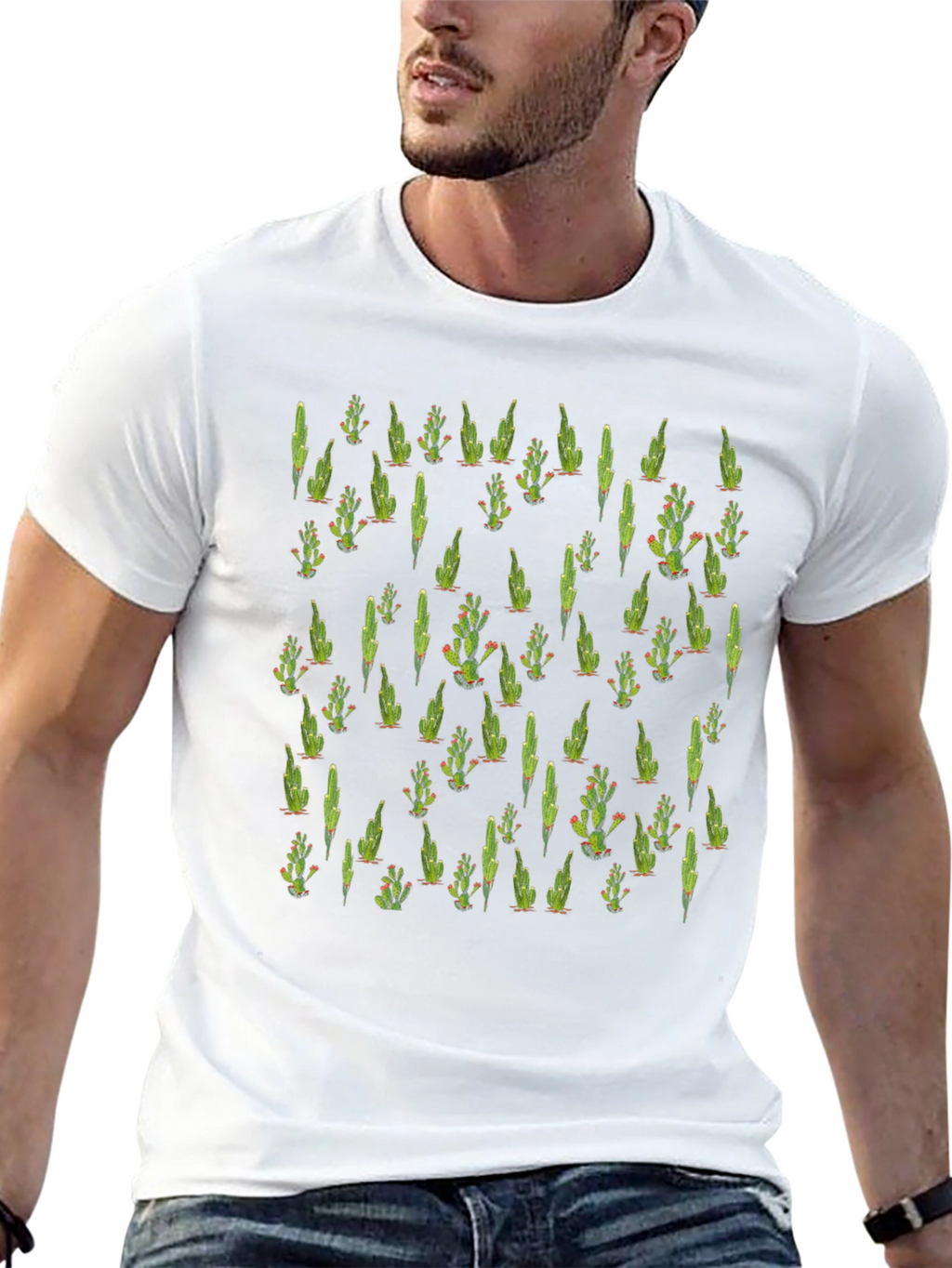 Cactus Pattern T-Shirt - Cool Desert Style Tee