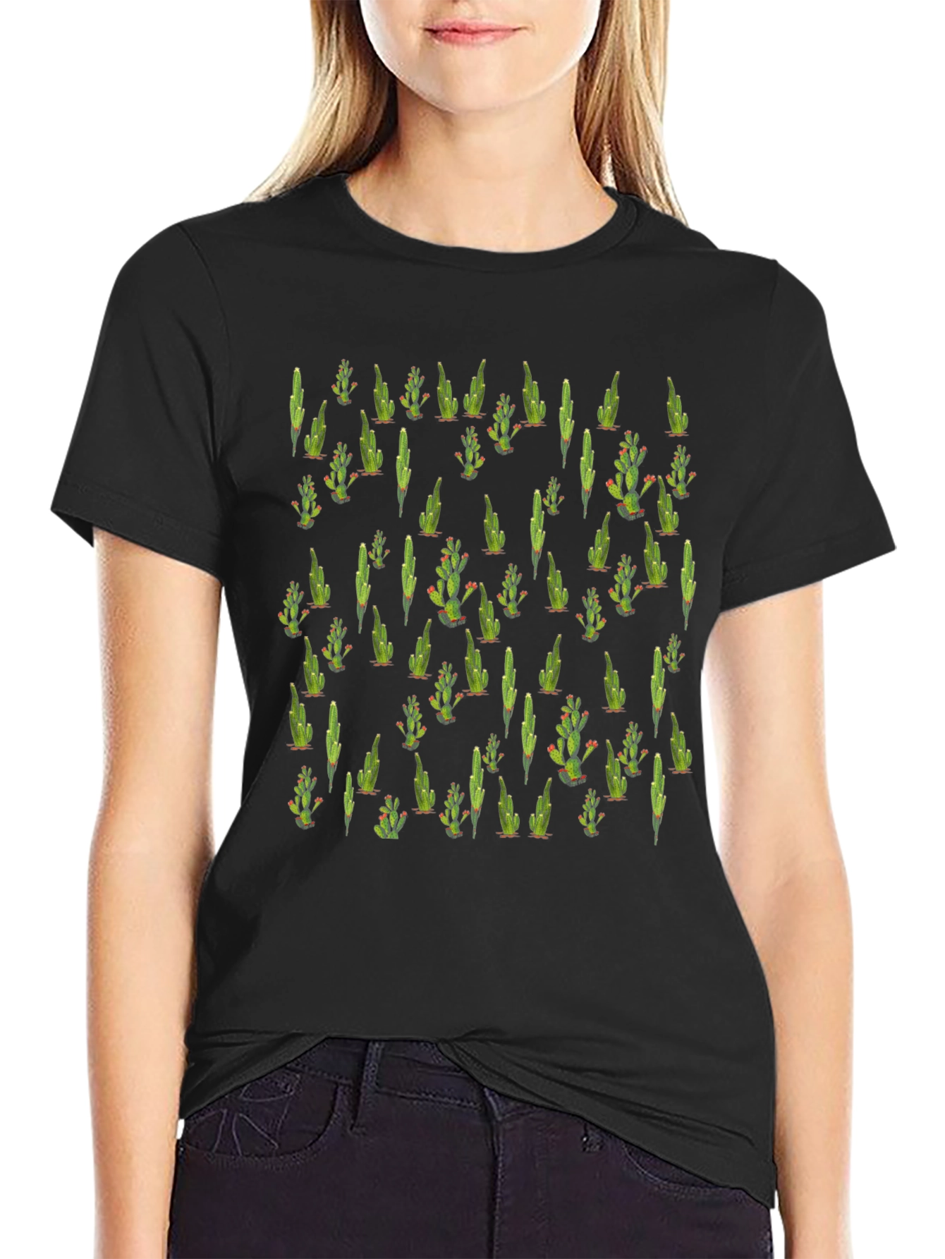 Cactus Pattern T-Shirt - Cool Desert Style Tee