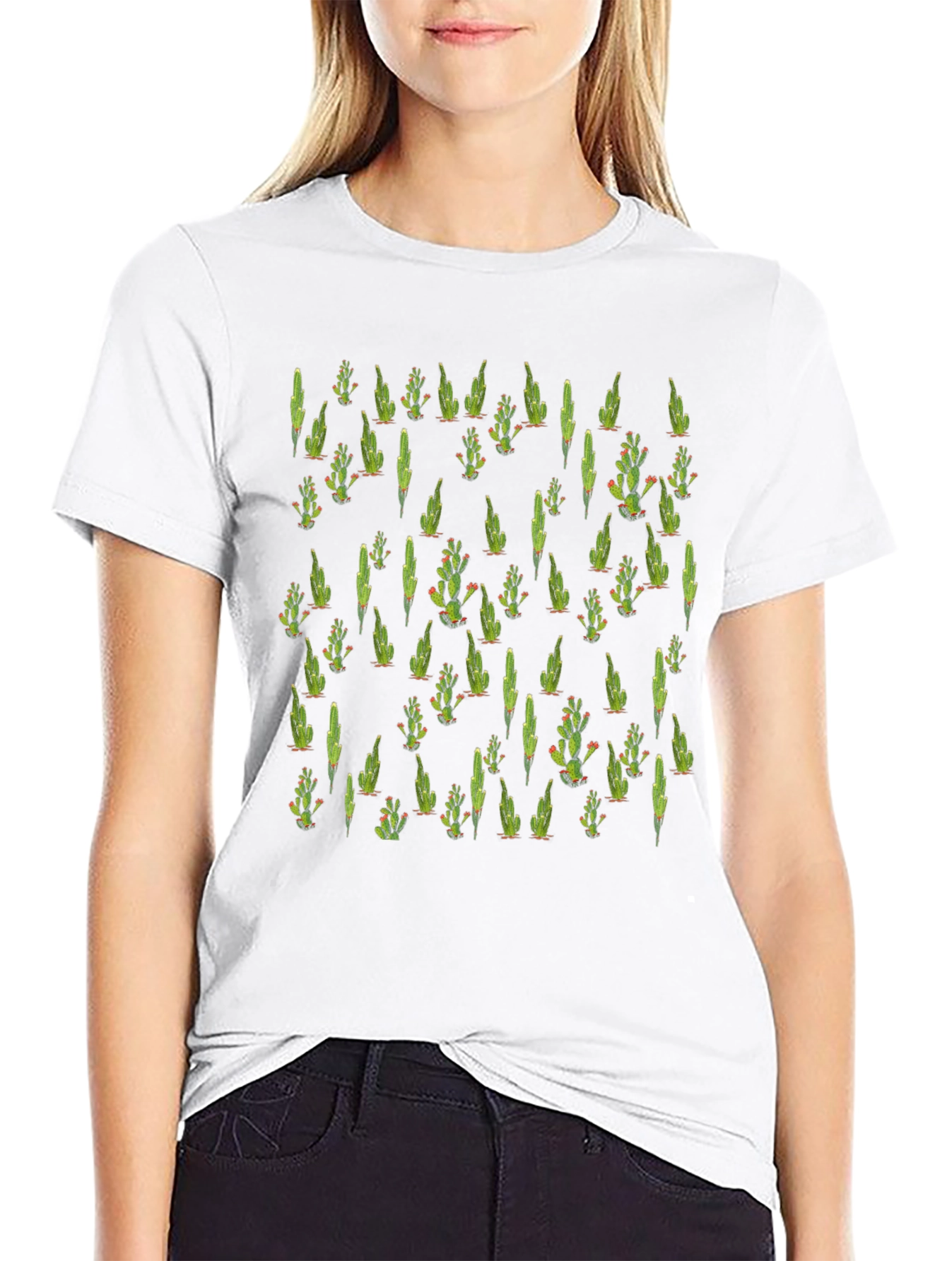 Cactus Pattern T-Shirt - Cool Desert Style Tee