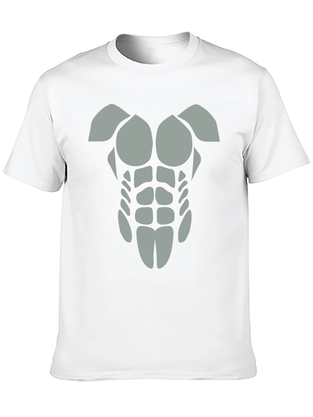 Funny Abs T-Shirt - Grey Graphic Tee