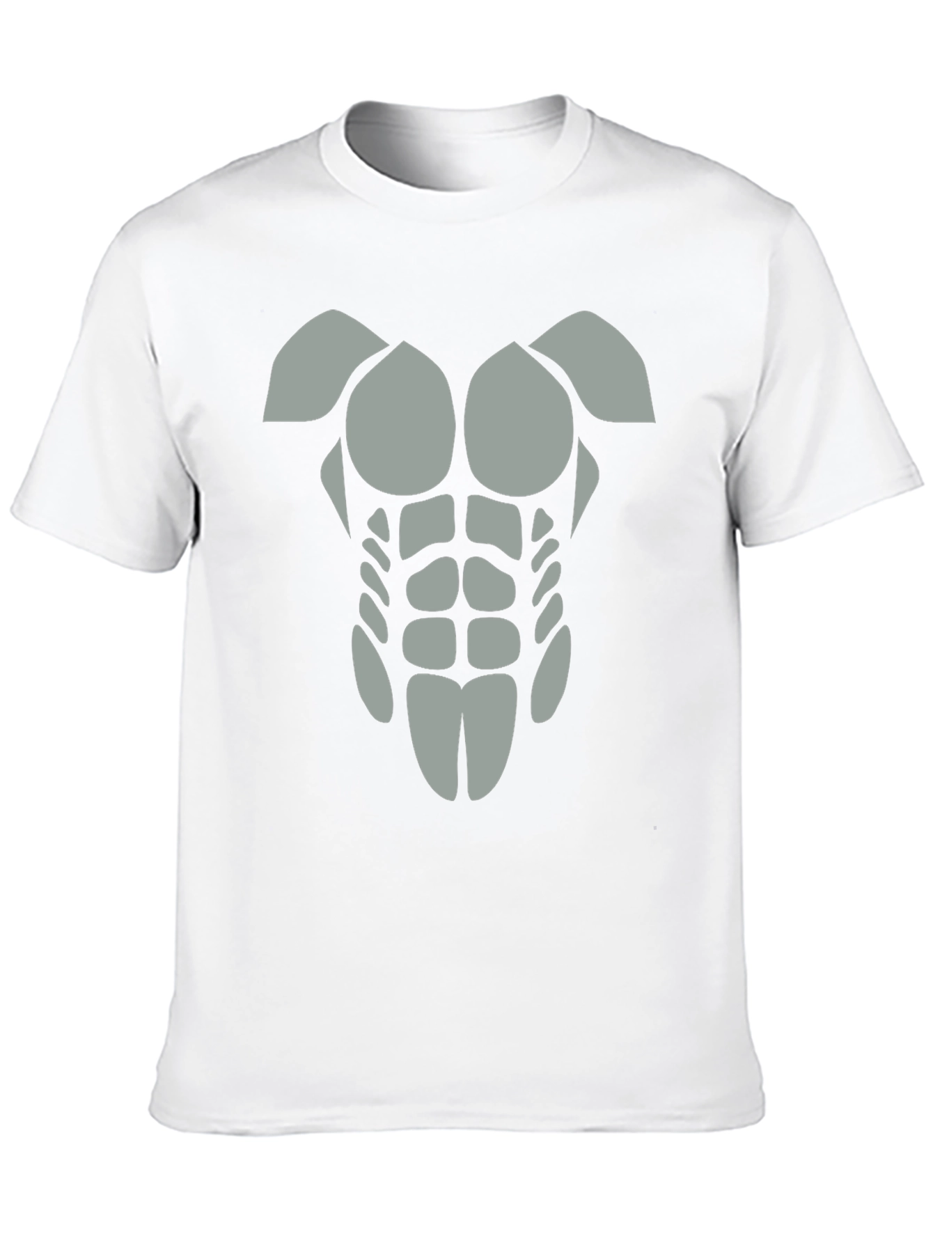 Funny Abs T-Shirt - Grey Graphic Tee