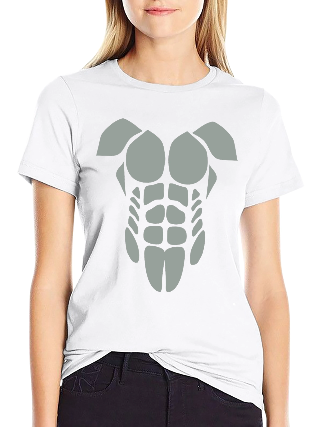 Funny Abs T-Shirt - Grey Graphic Tee