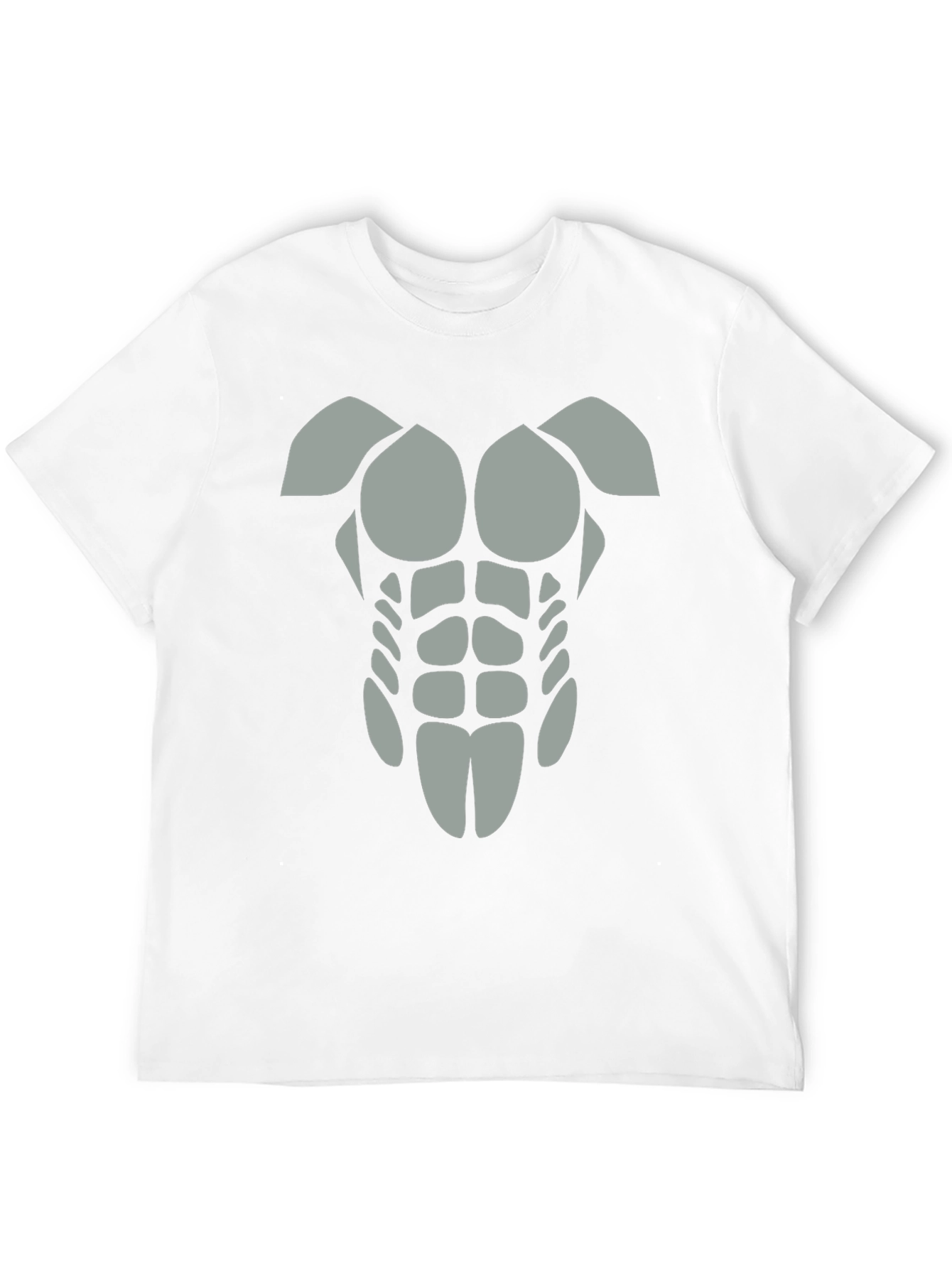 Funny Abs T-Shirt - Grey Graphic Tee