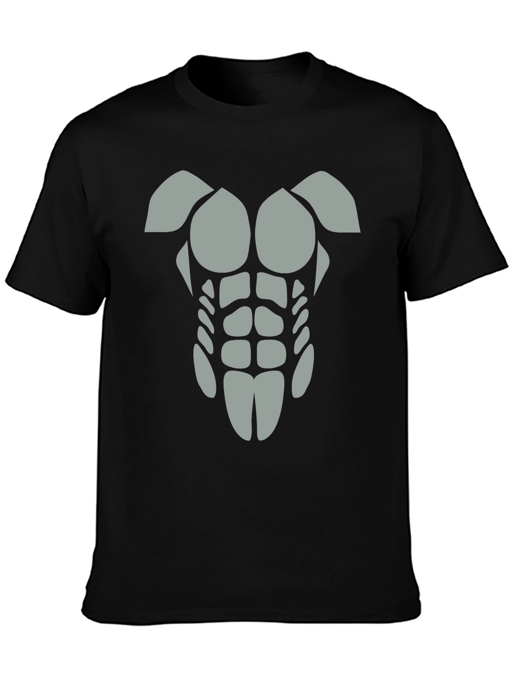 Funny Abs T-Shirt - Grey Graphic Tee