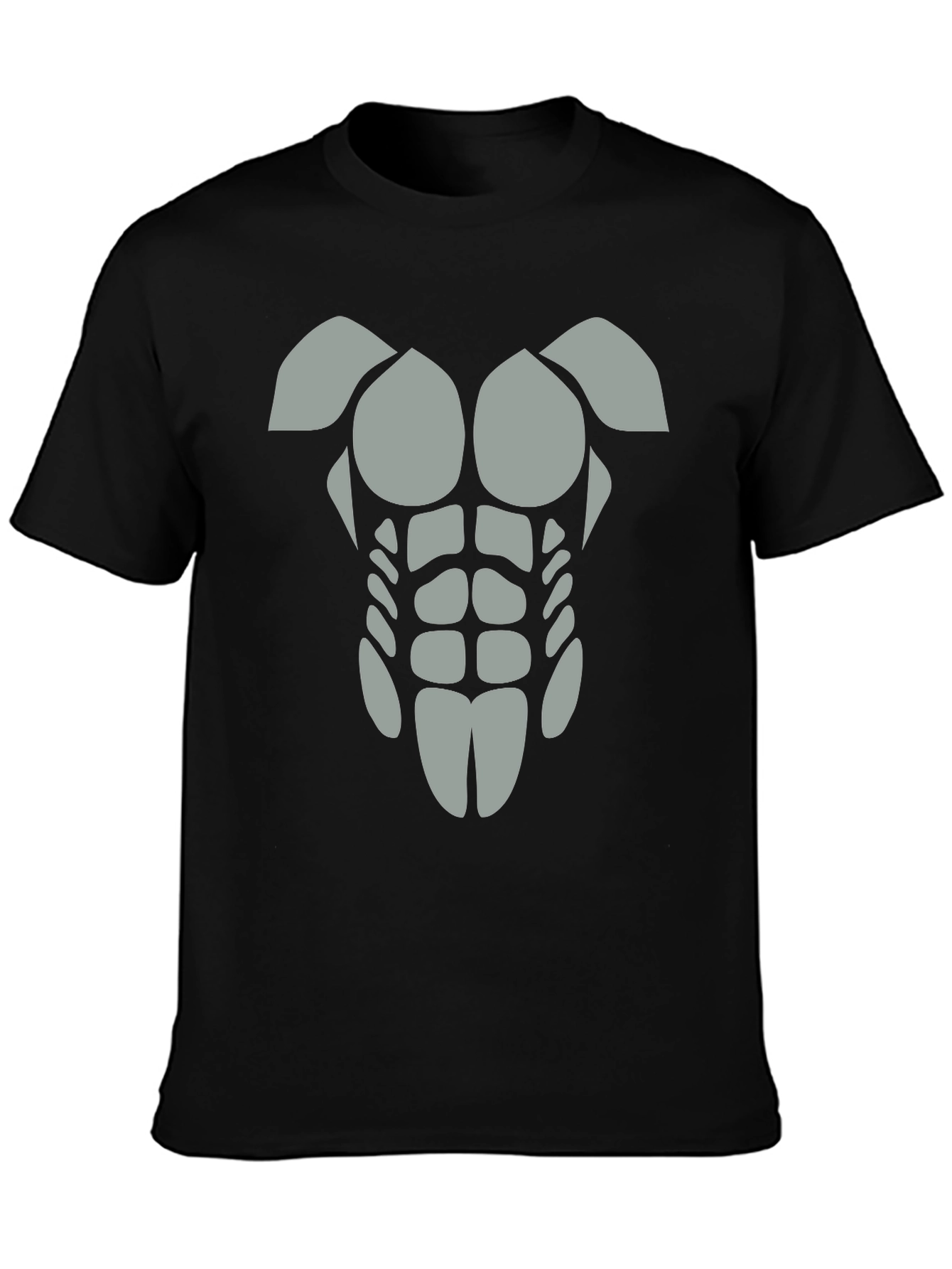 Funny Abs T-Shirt - Grey Graphic Tee