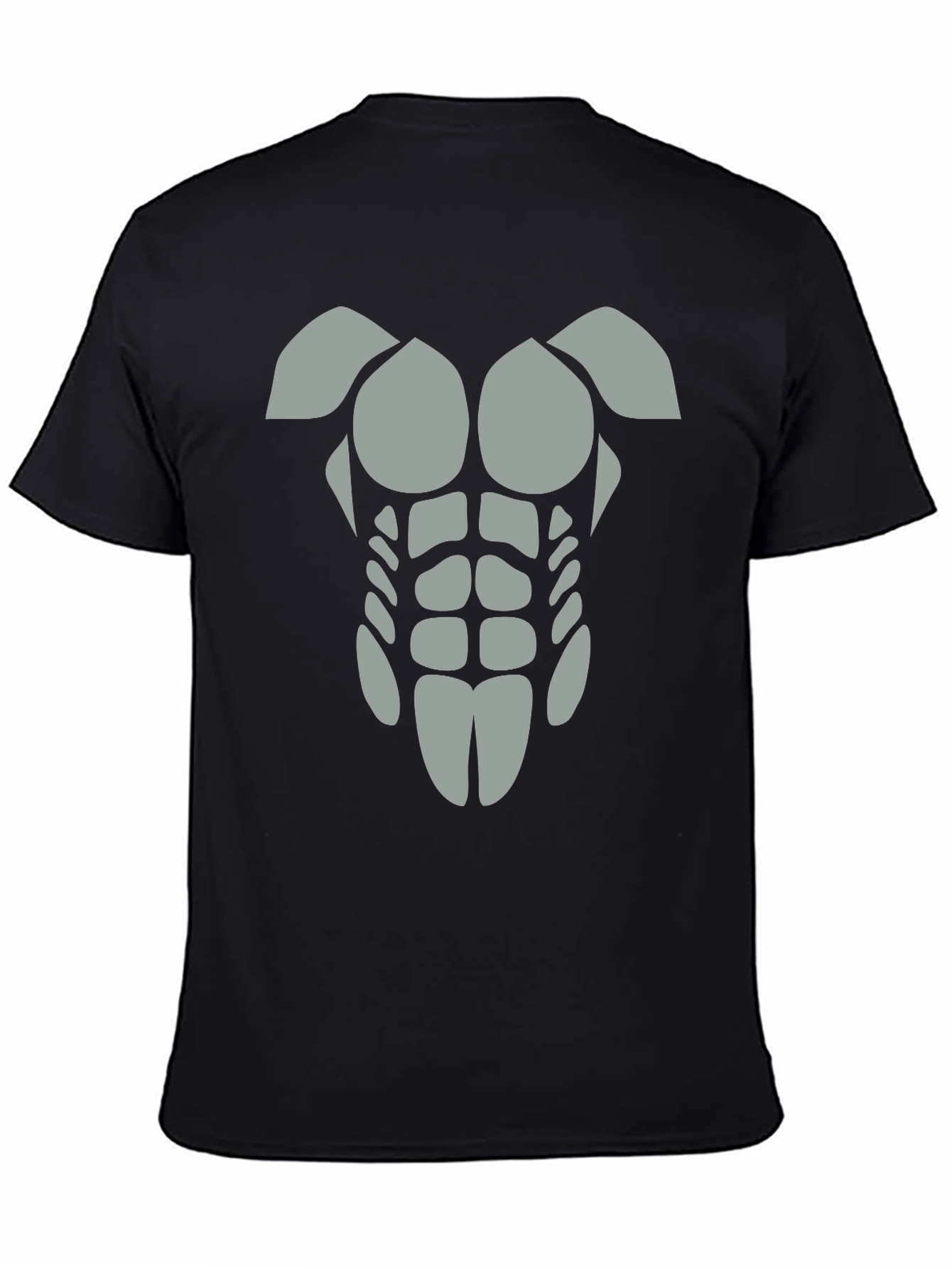 Funny Abs T-Shirt - Grey Graphic Tee