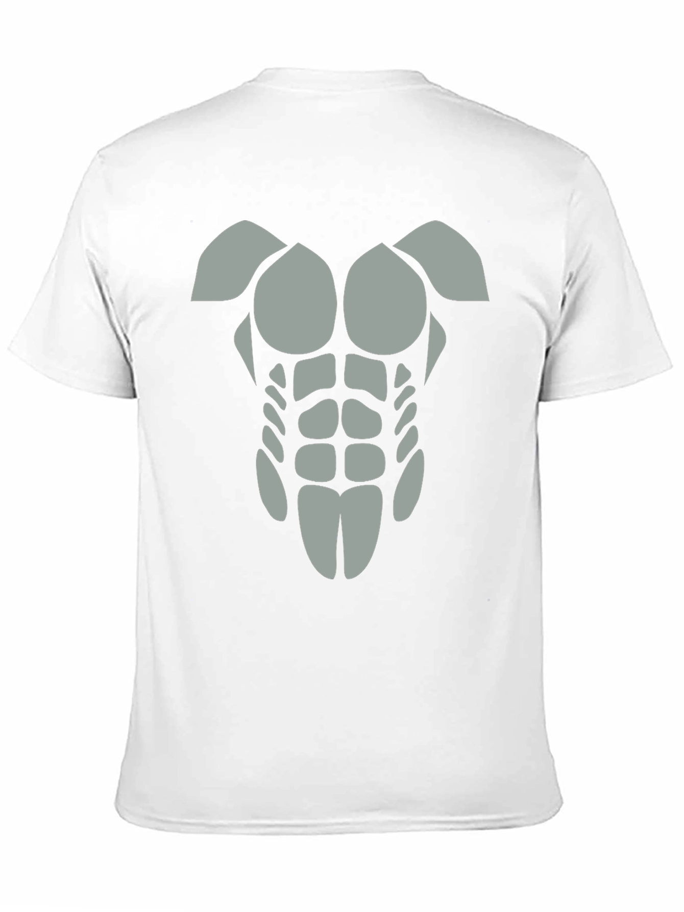 Funny Abs T-Shirt - Grey Graphic Tee
