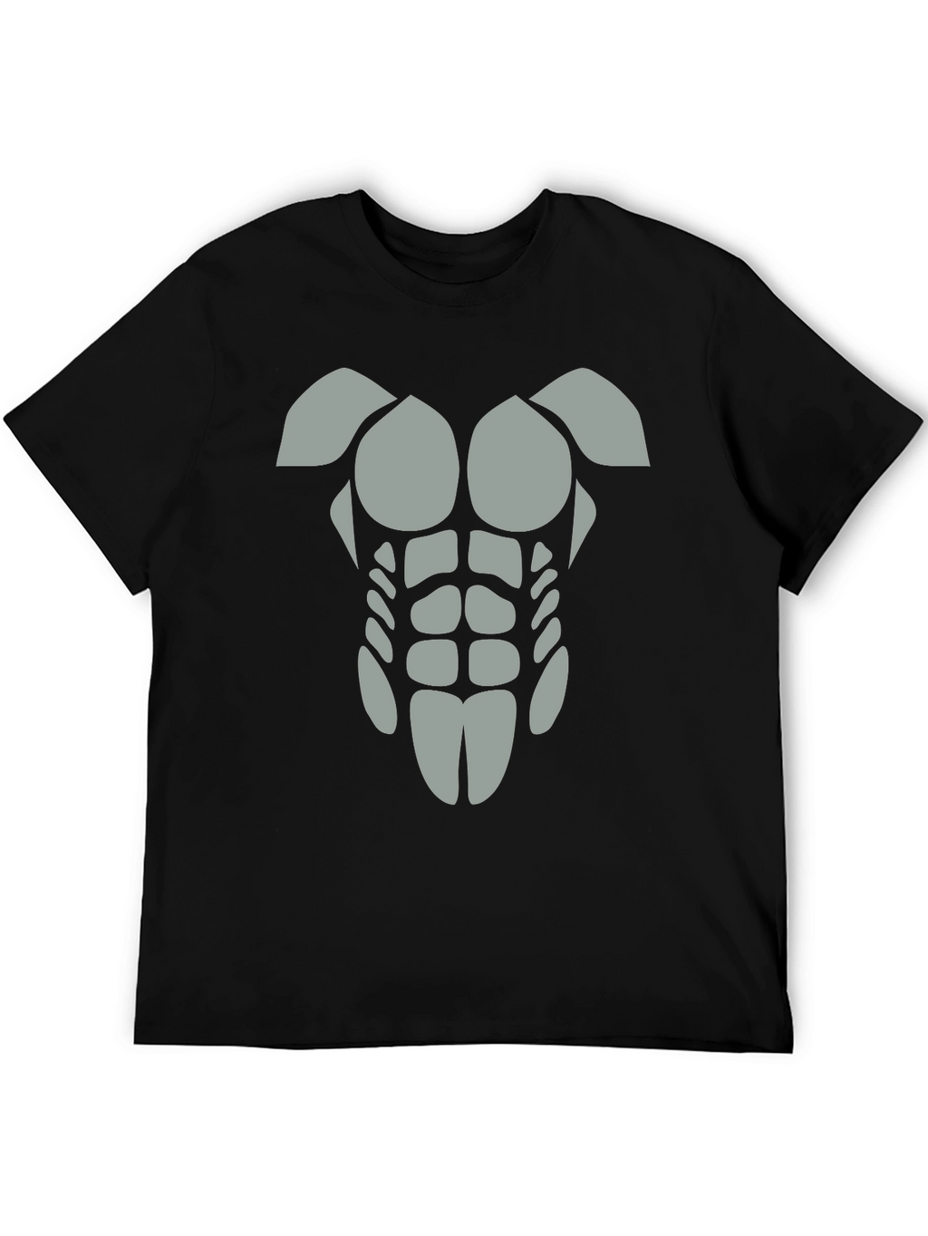 Funny Abs T-Shirt - Grey Graphic Tee