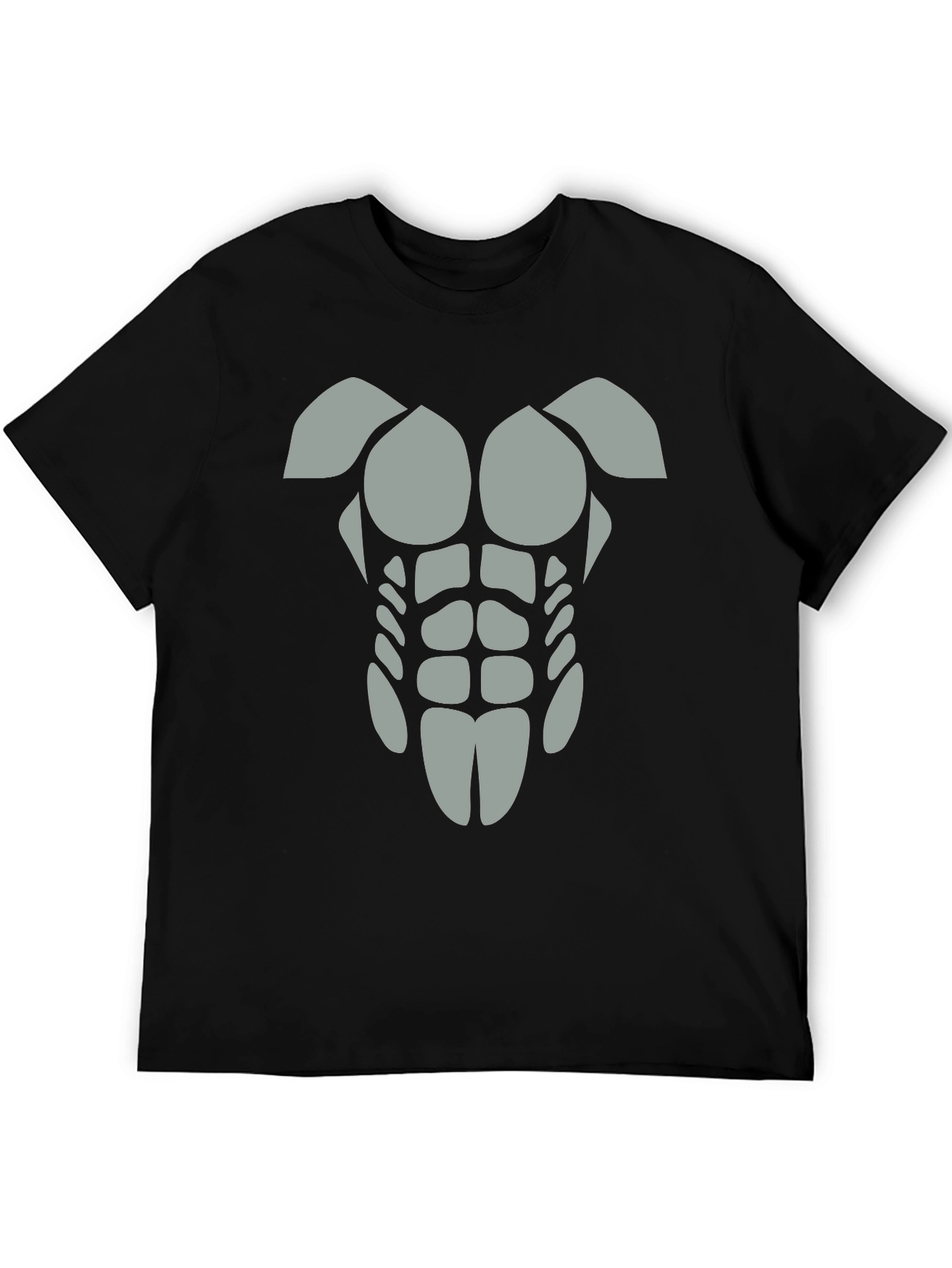 Funny Abs T-Shirt - Grey Graphic Tee