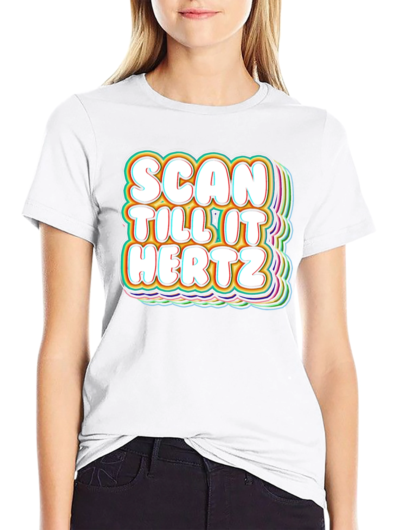 Scan Till It Hertz T-Shirt Funny Groovy Graphic Tee