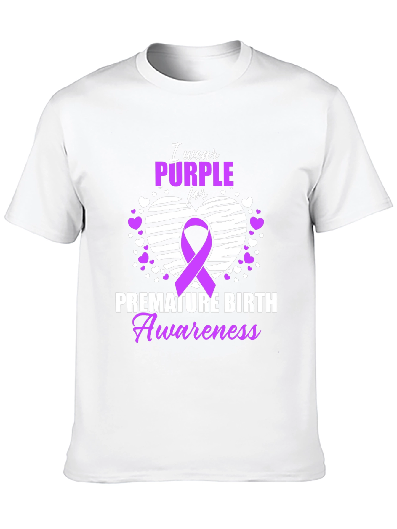 Purple Premature Birth Awareness T-Shirt