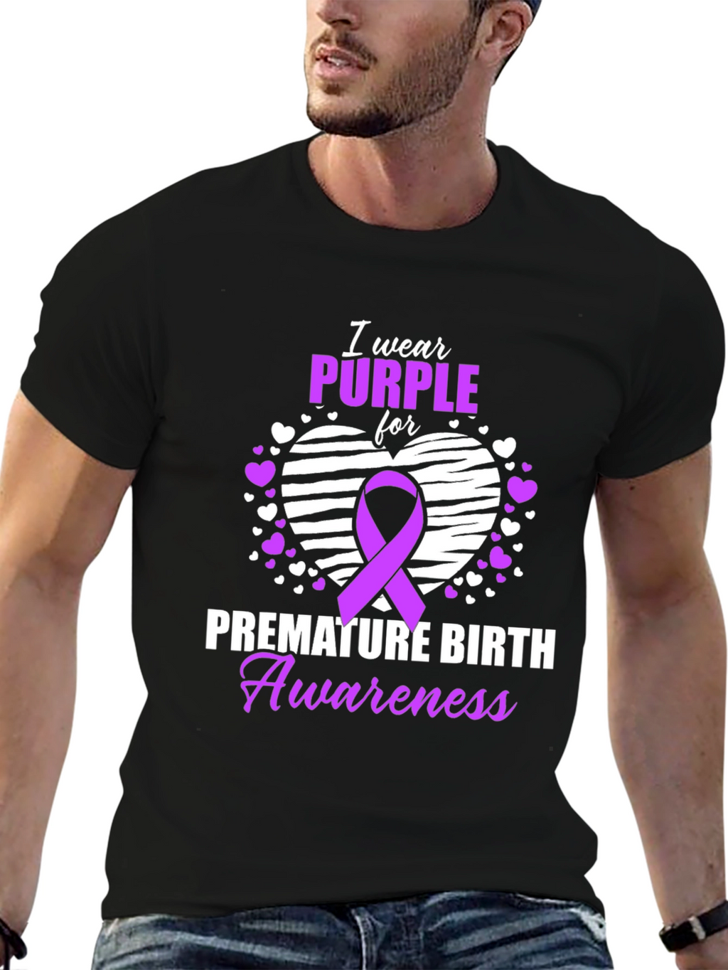 Purple Premature Birth Awareness T-Shirt
