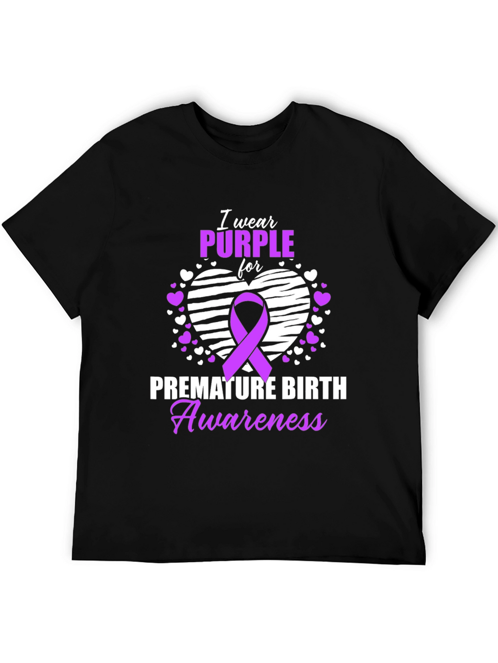 Purple Premature Birth Awareness T-Shirt