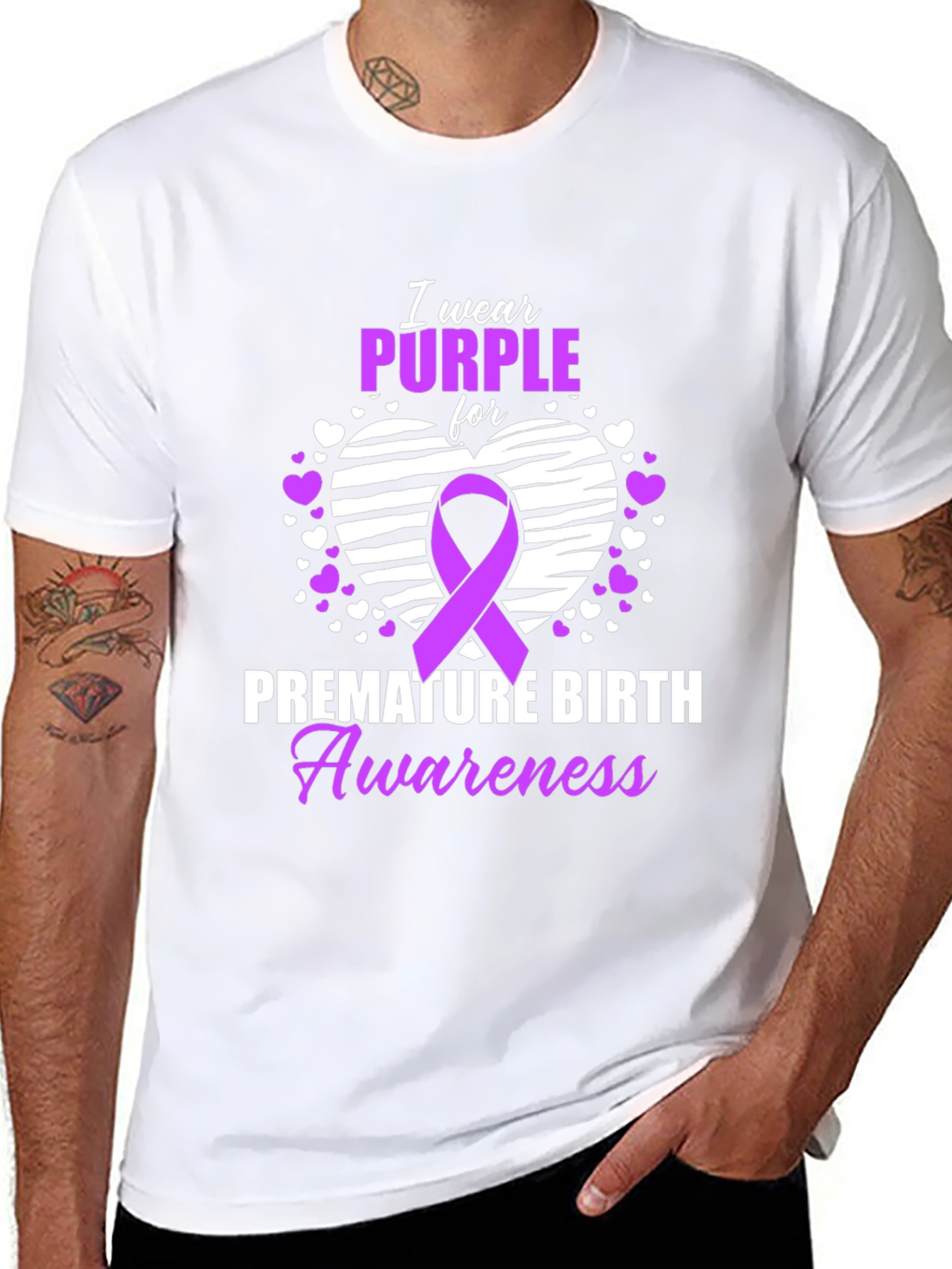 Purple Premature Birth Awareness T-Shirt