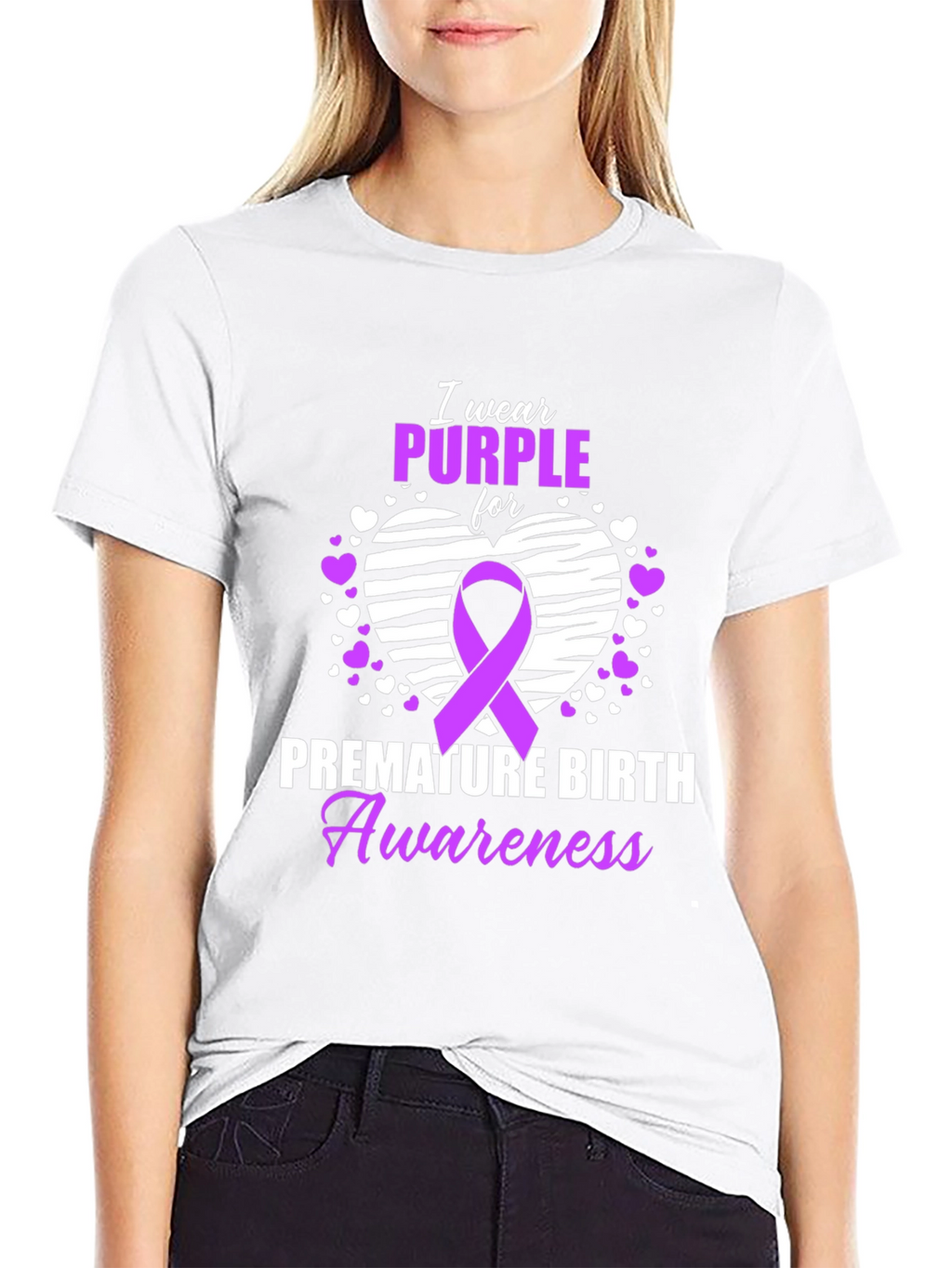 Purple Premature Birth Awareness T-Shirt
