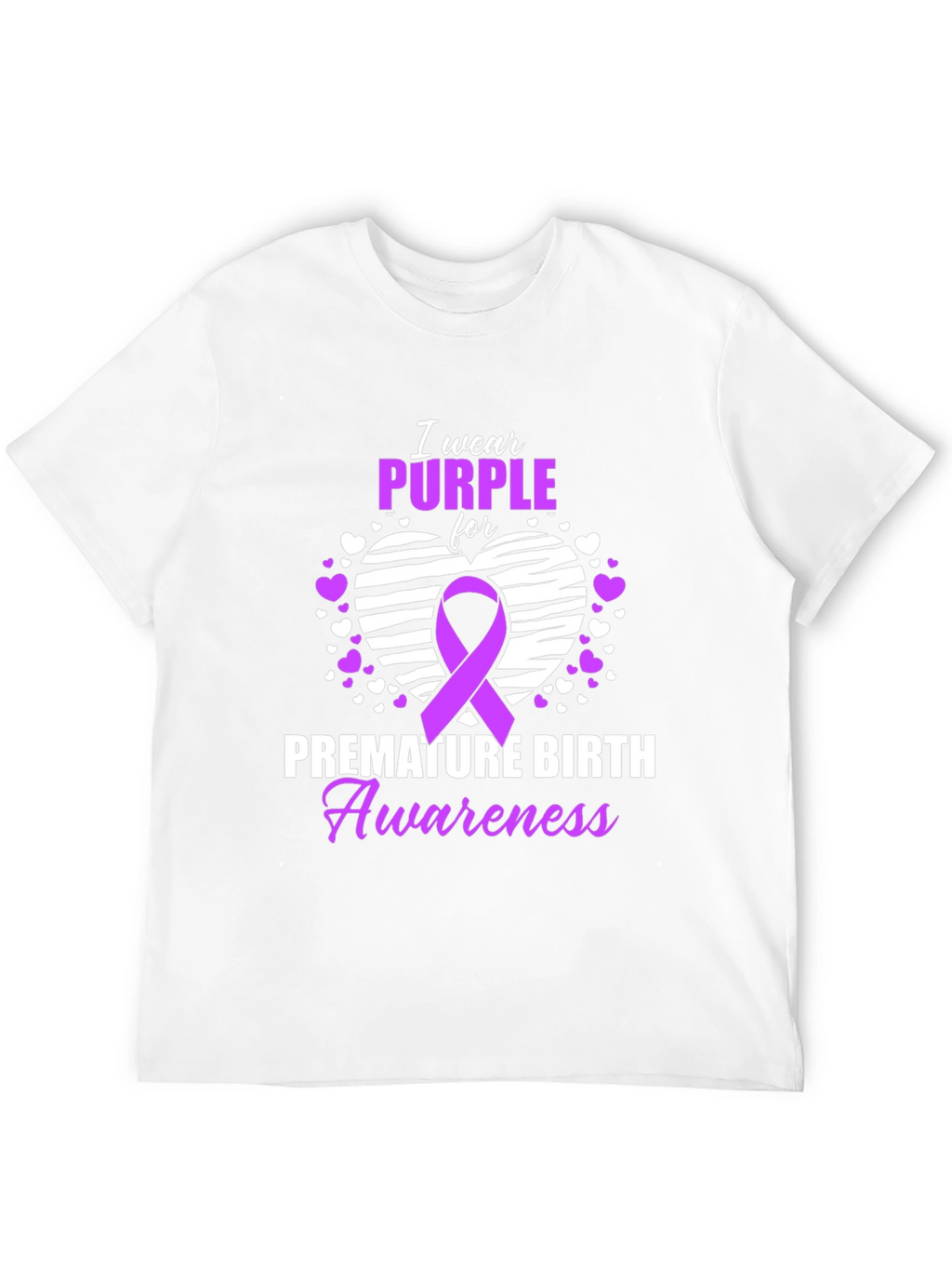 Purple Premature Birth Awareness T-Shirt