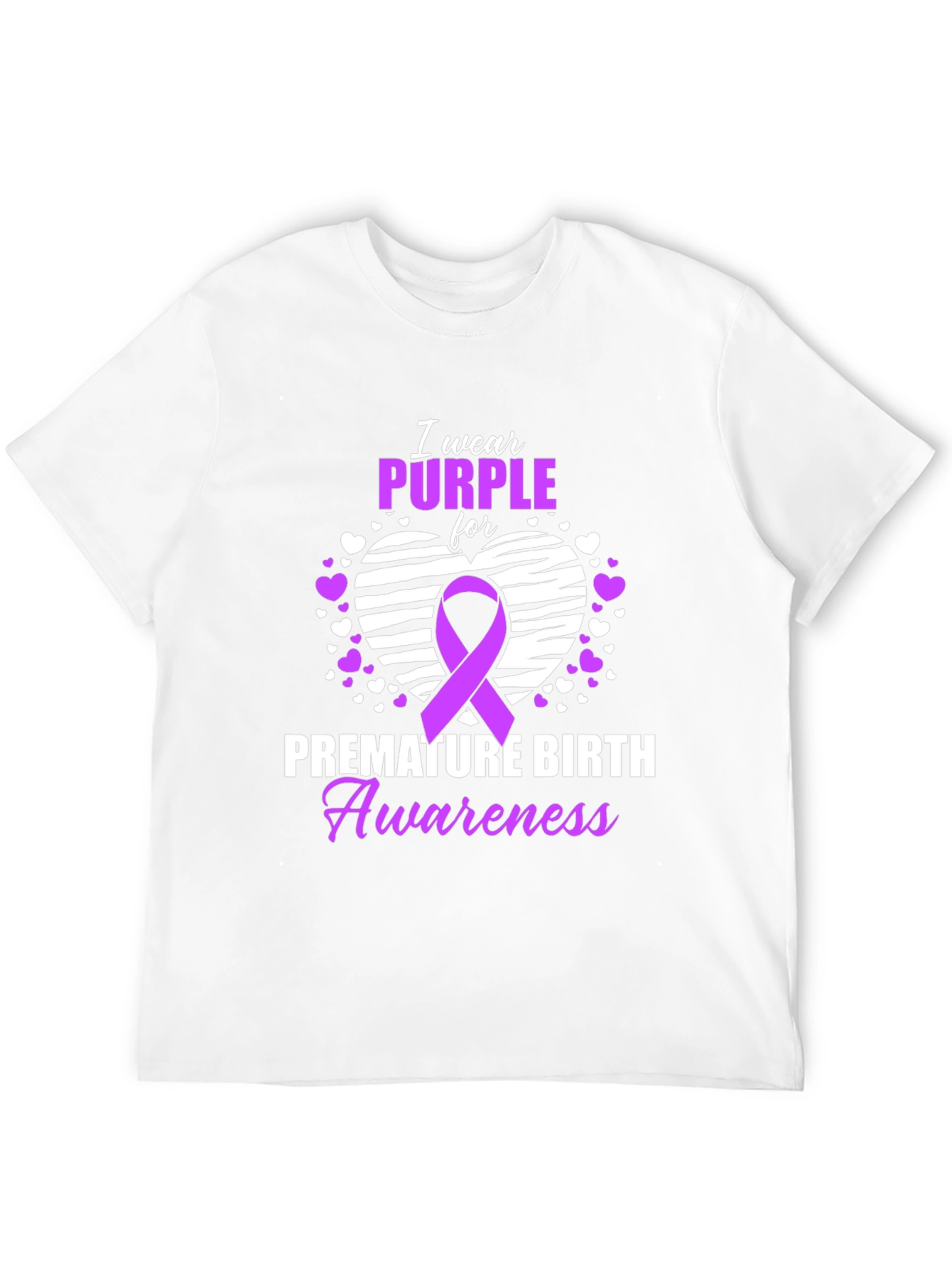 Purple Premature Birth Awareness T-Shirt