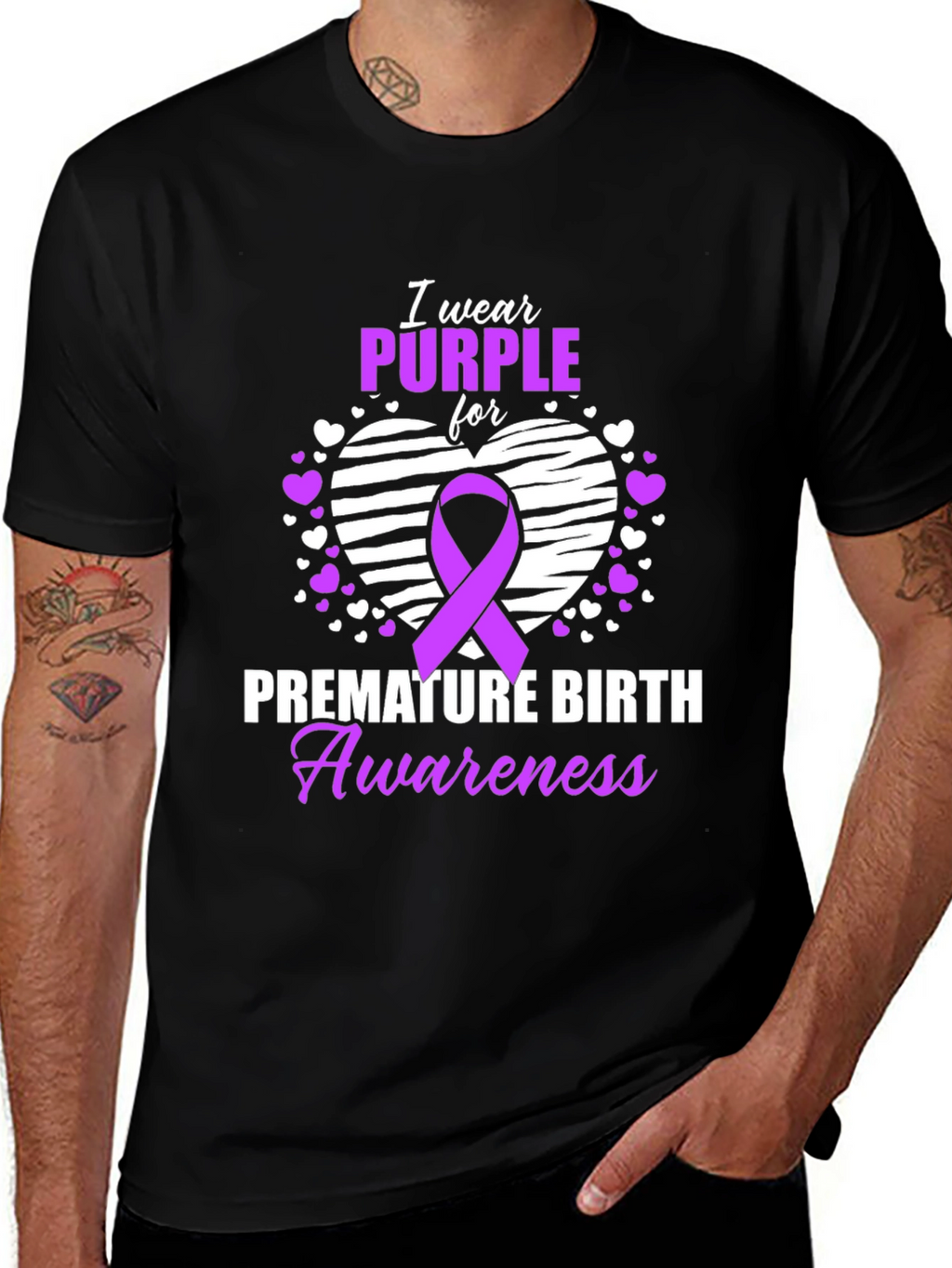 Purple Premature Birth Awareness T-Shirt