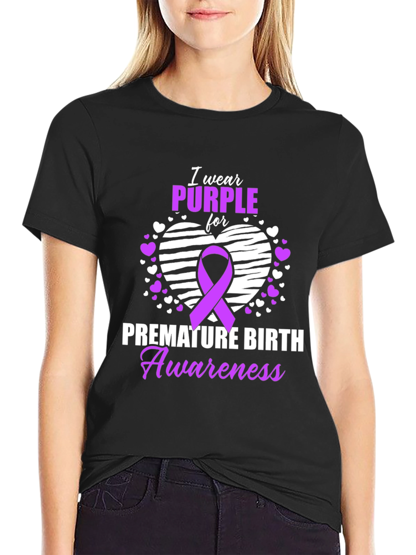 Purple Premature Birth Awareness T-Shirt