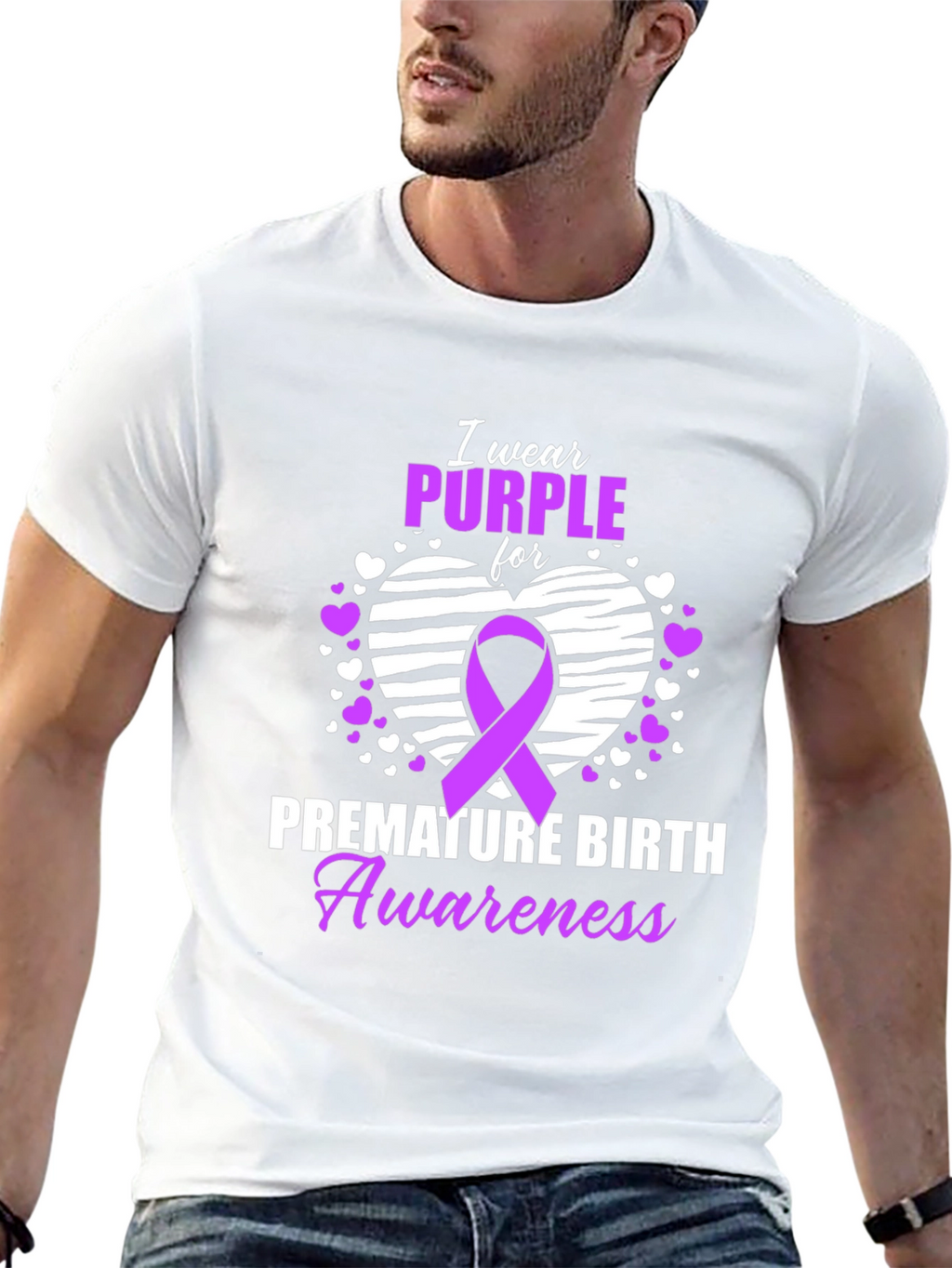 Purple Premature Birth Awareness T-Shirt