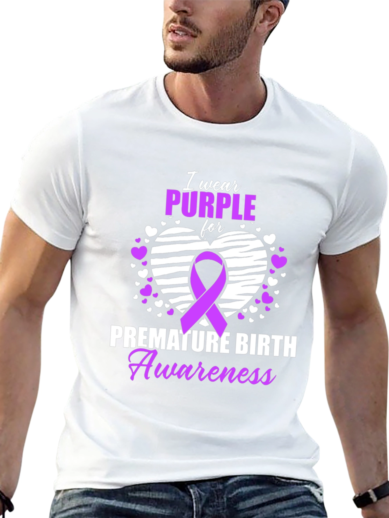 Purple Premature Birth Awareness T-Shirt