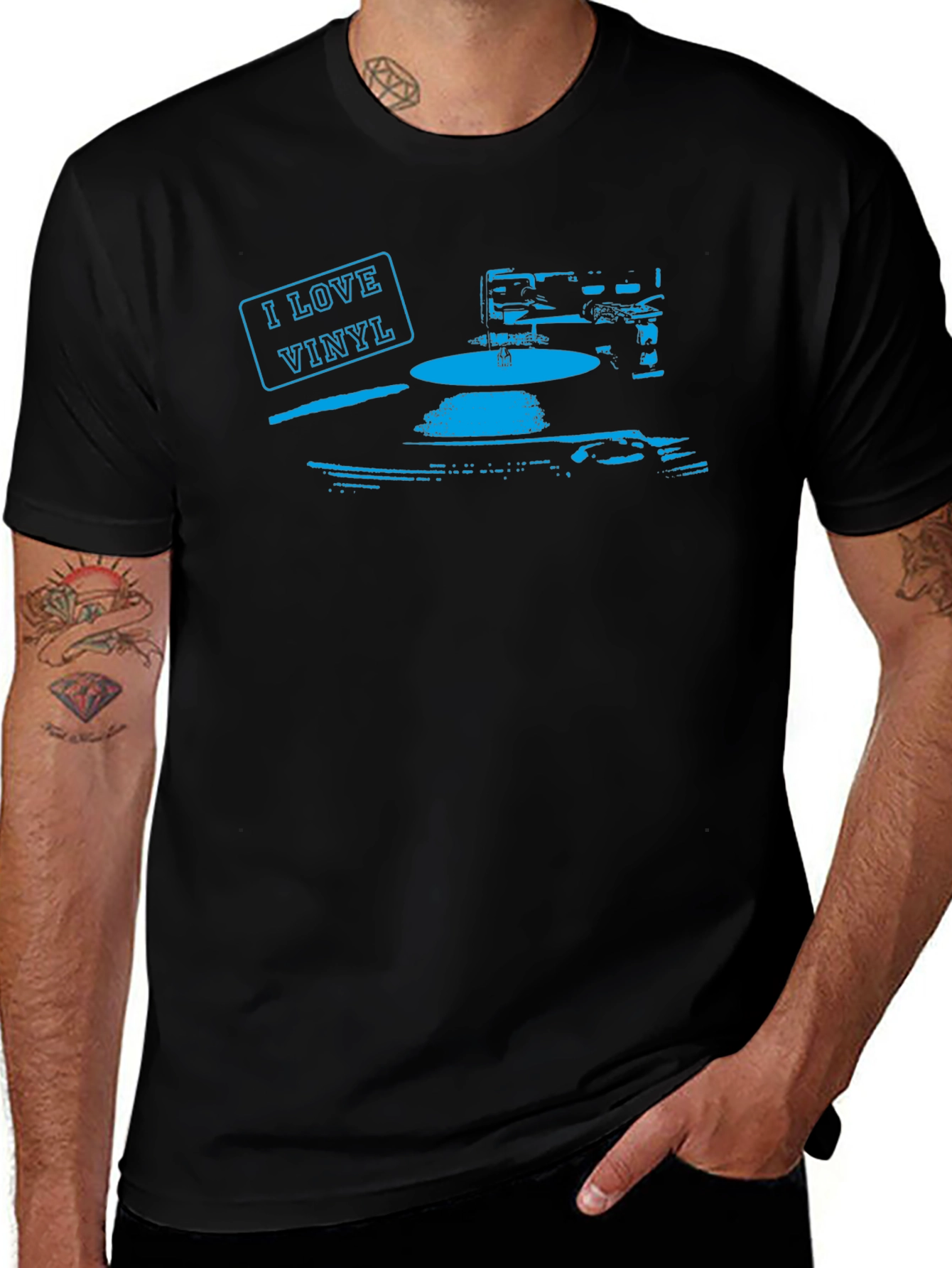I Love Vinyl Black T-Shirt