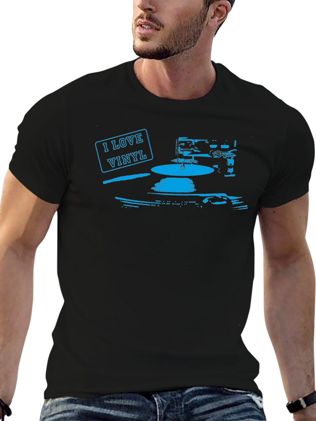 I Love Vinyl Black T-Shirt