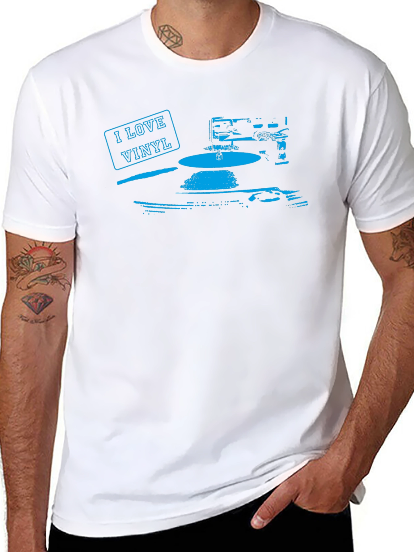I Love Vinyl Black T-Shirt
