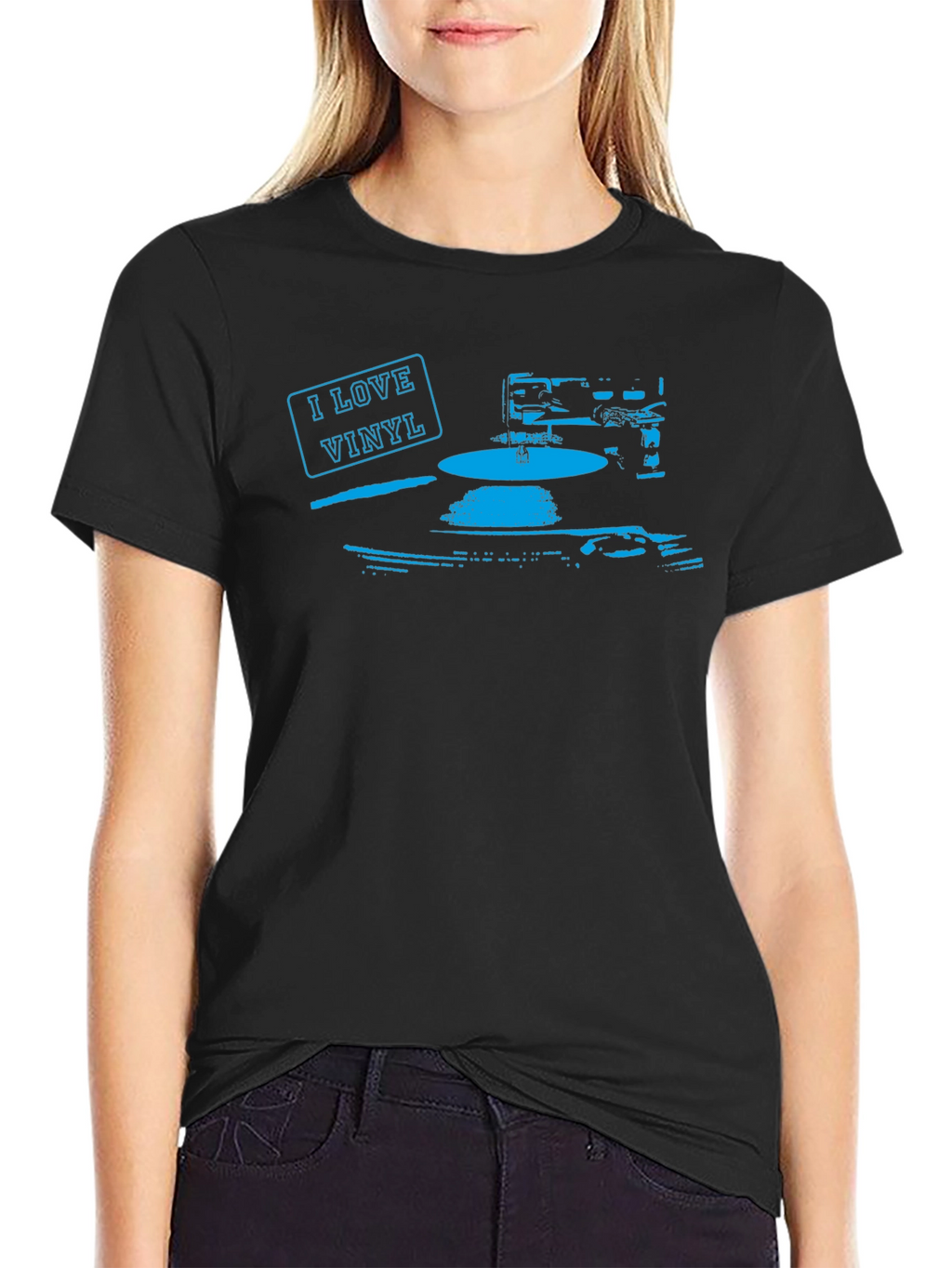 I Love Vinyl Black T-Shirt