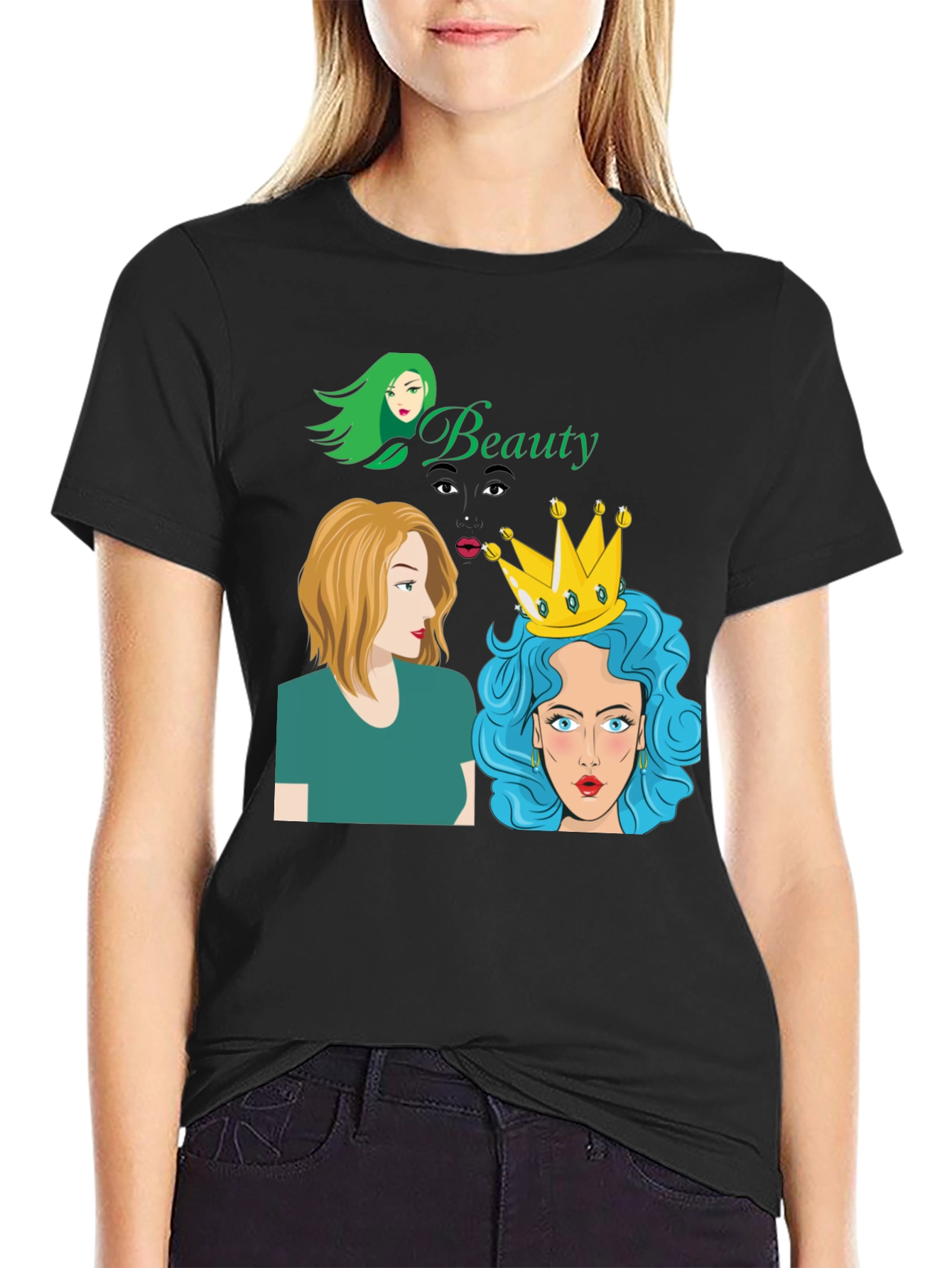 Beauty Queens Black Graphic Tee