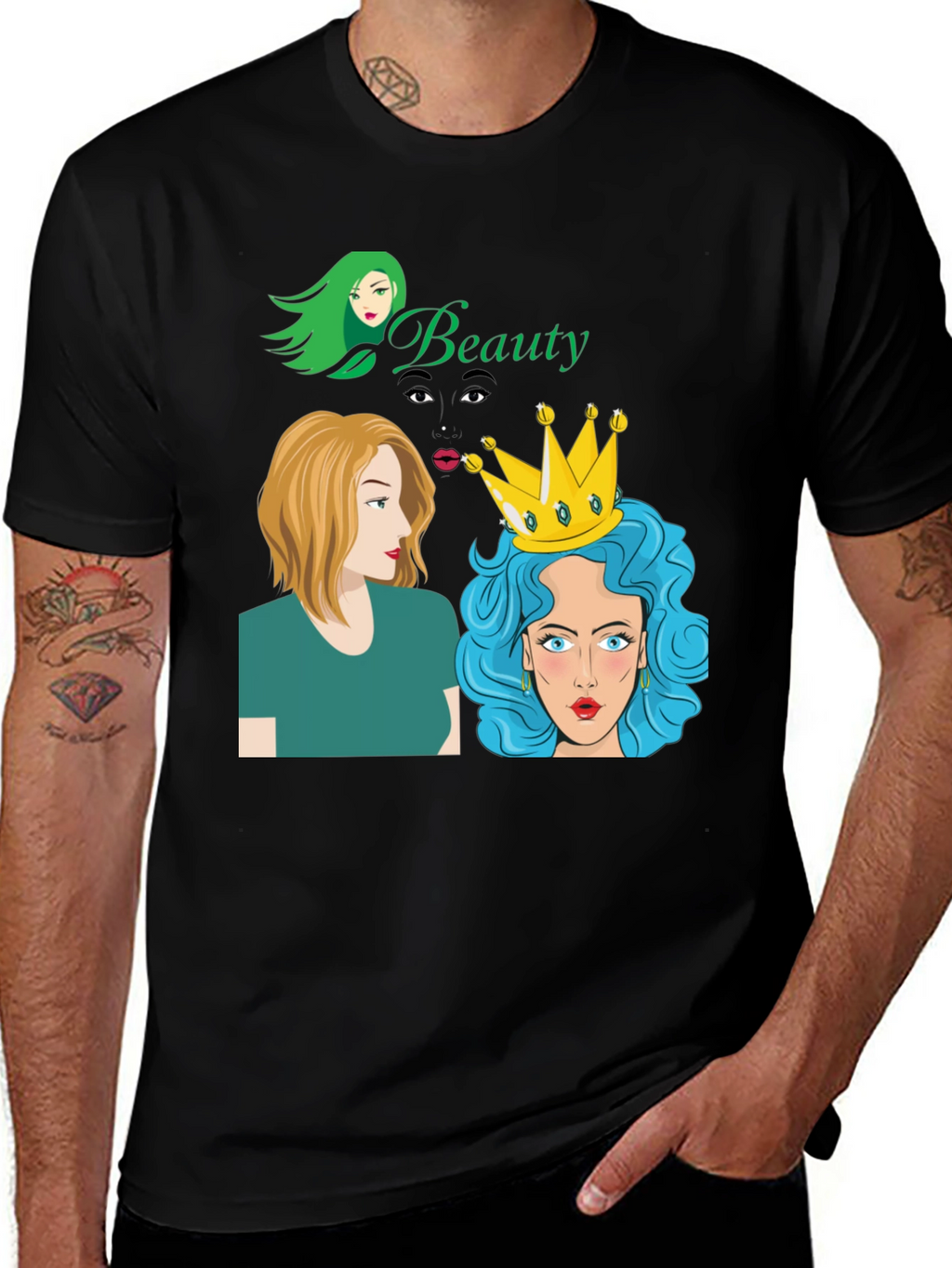 Beauty Queens Black Graphic Tee