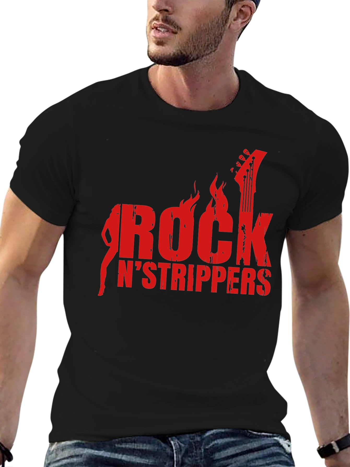 Rock N Strippers Graphic T-Shirt - Mens Black Tee