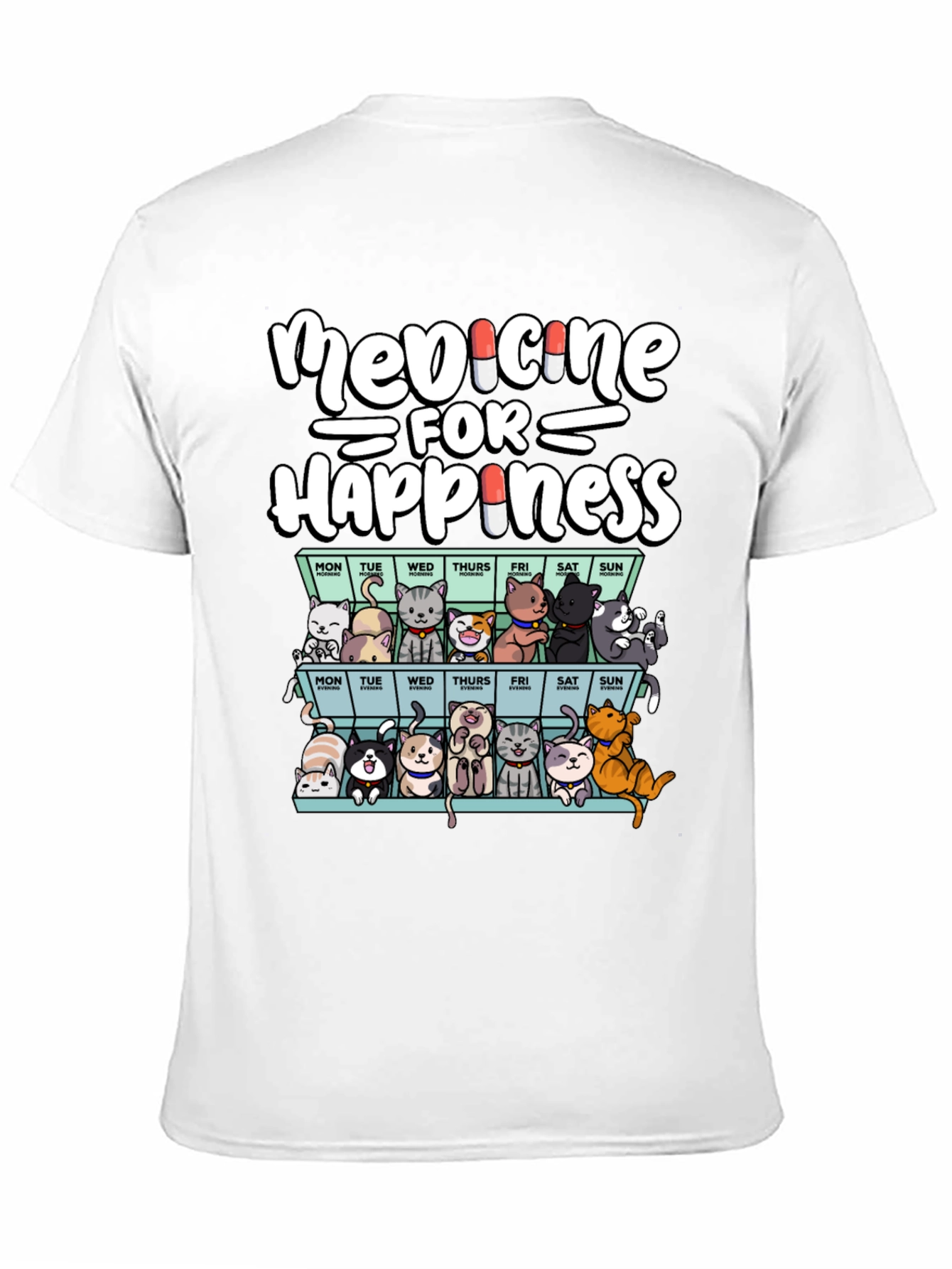 Medicine for Happiness Cat T-Shirt