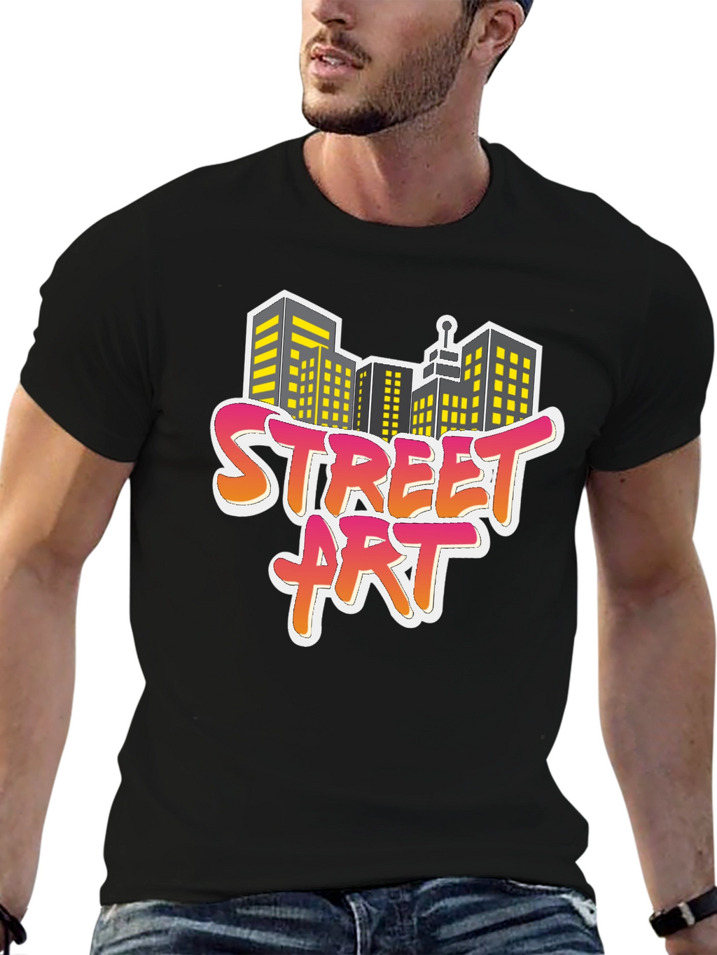 Street Art Cityscape Graphic Tee - Urban Style