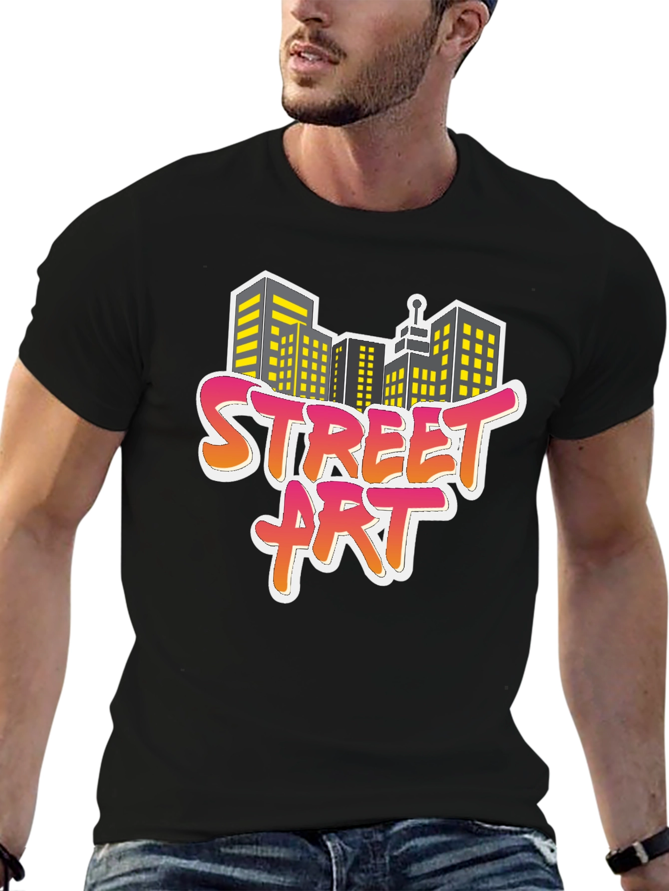 Street Art Cityscape Graphic Tee - Urban Style